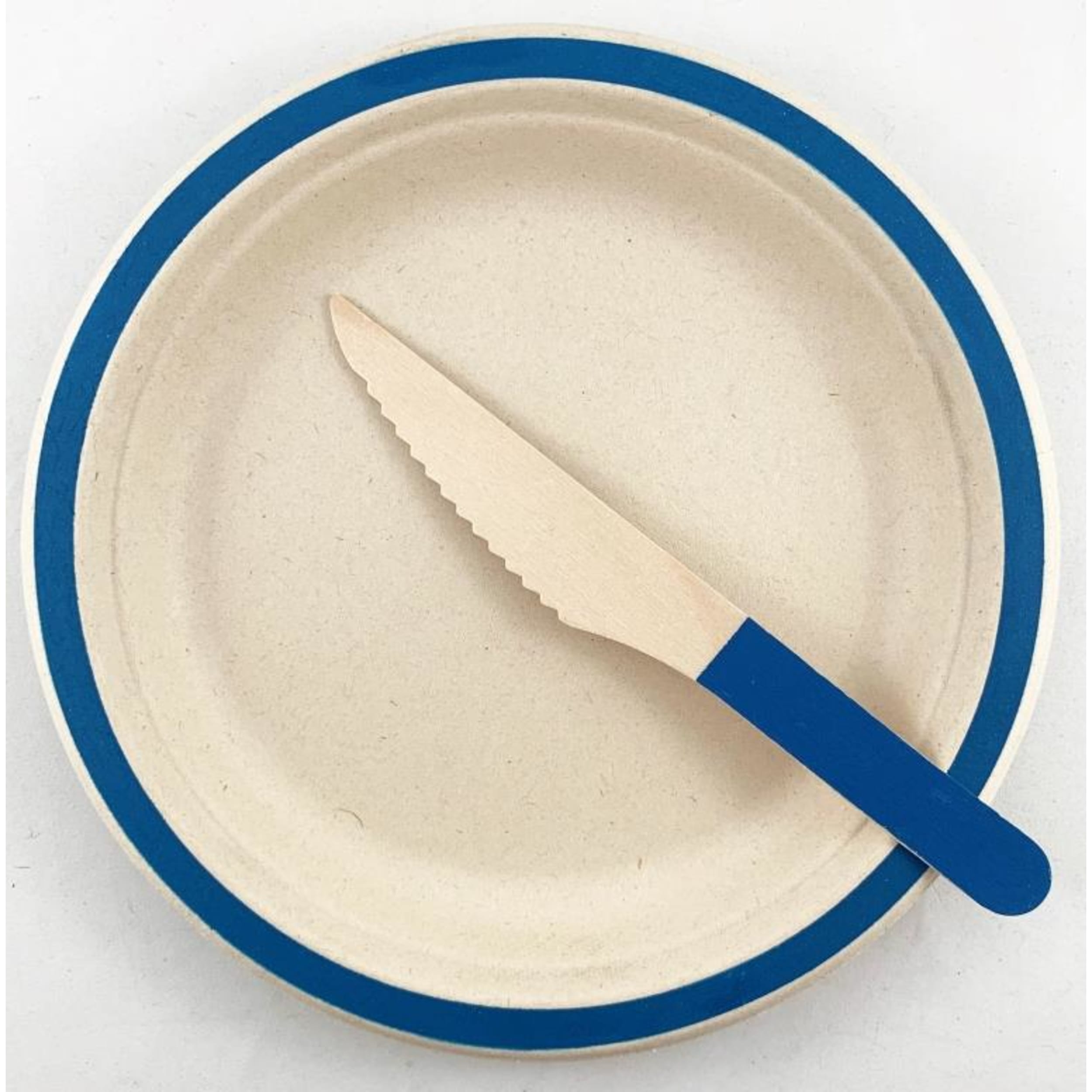 Eco Collection Wooden Knives Royal Blue (10 Pack)