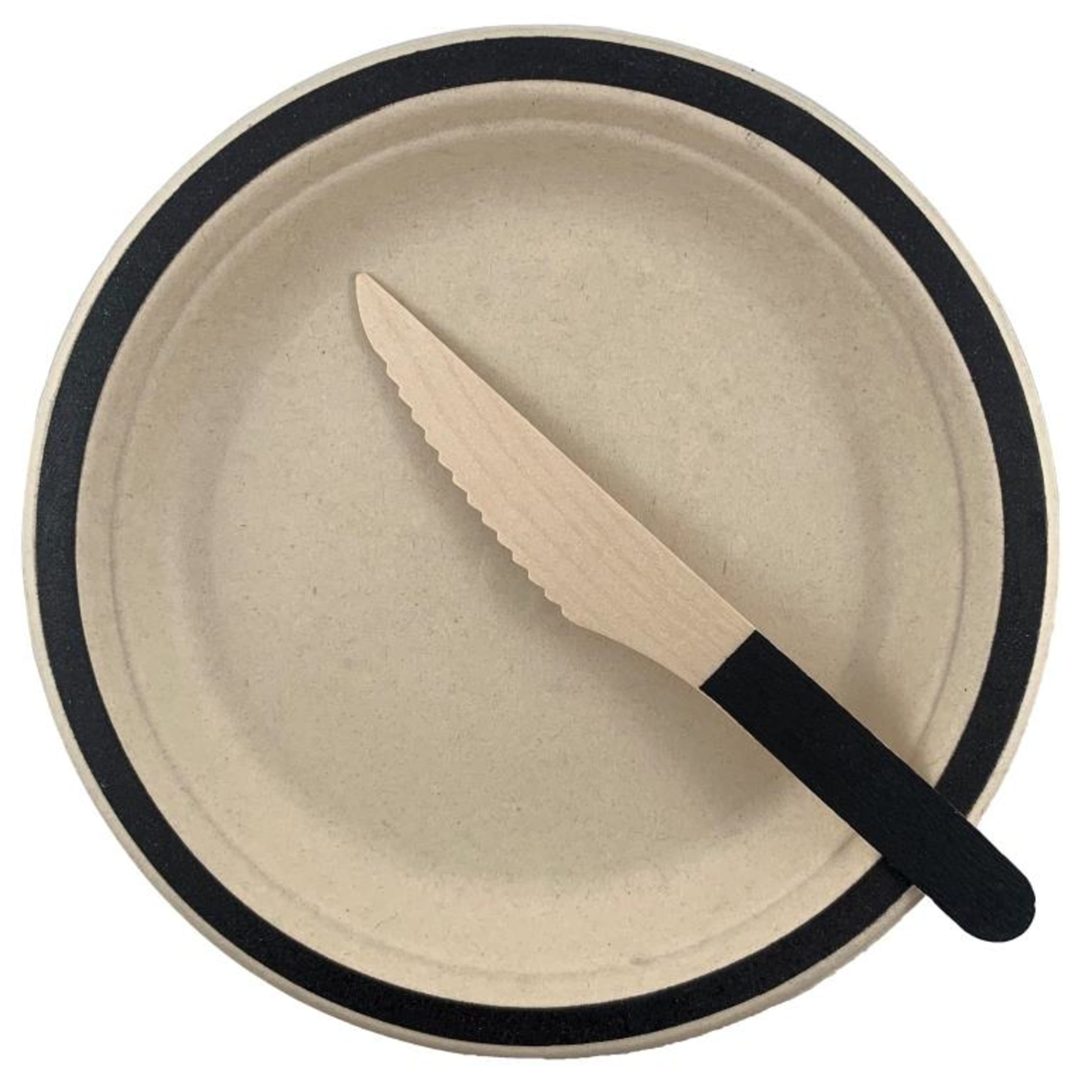Eco Collection Wooden Knives Black (10 Pack)