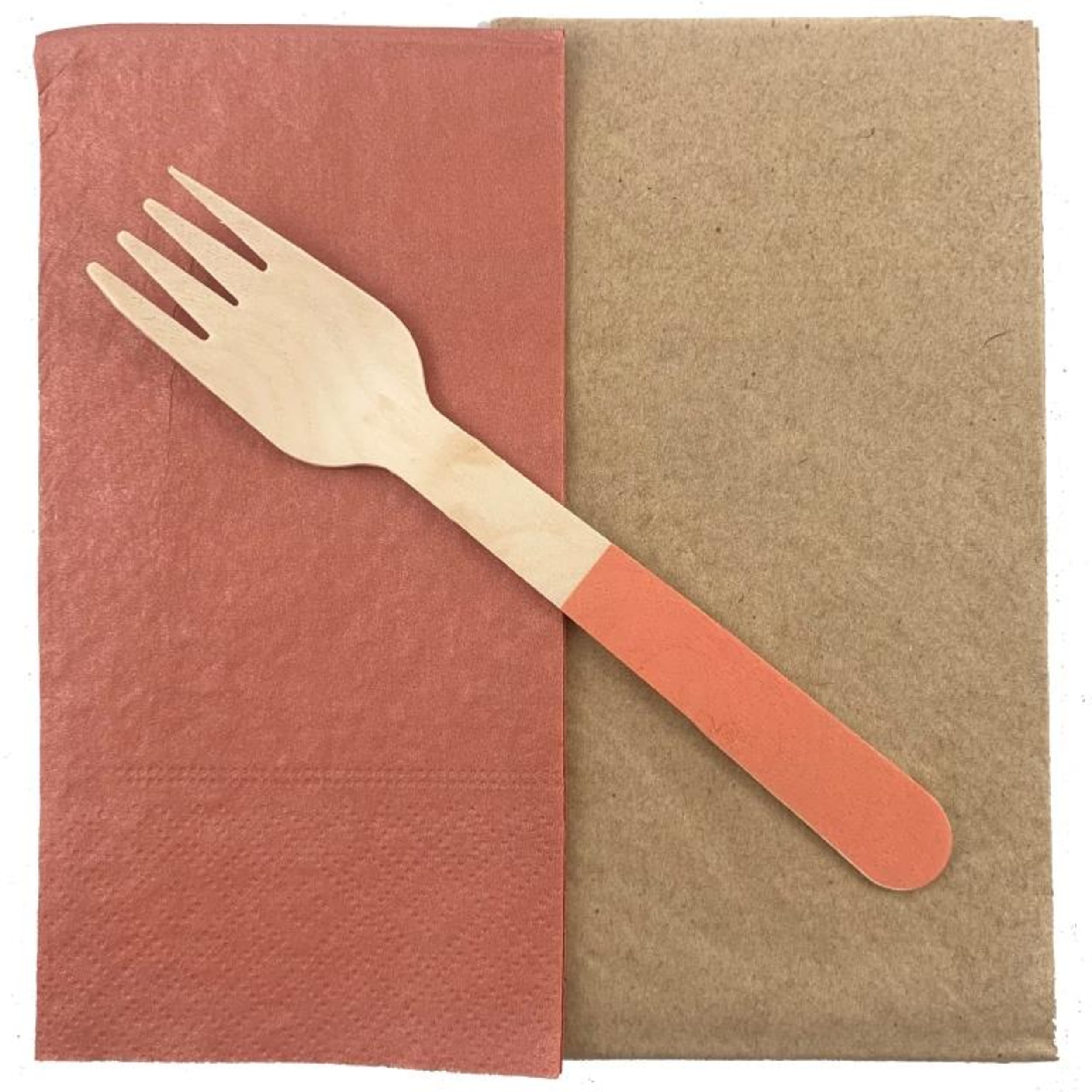 Eco Collection Wooden Forks Rose Gold (10 Pack)