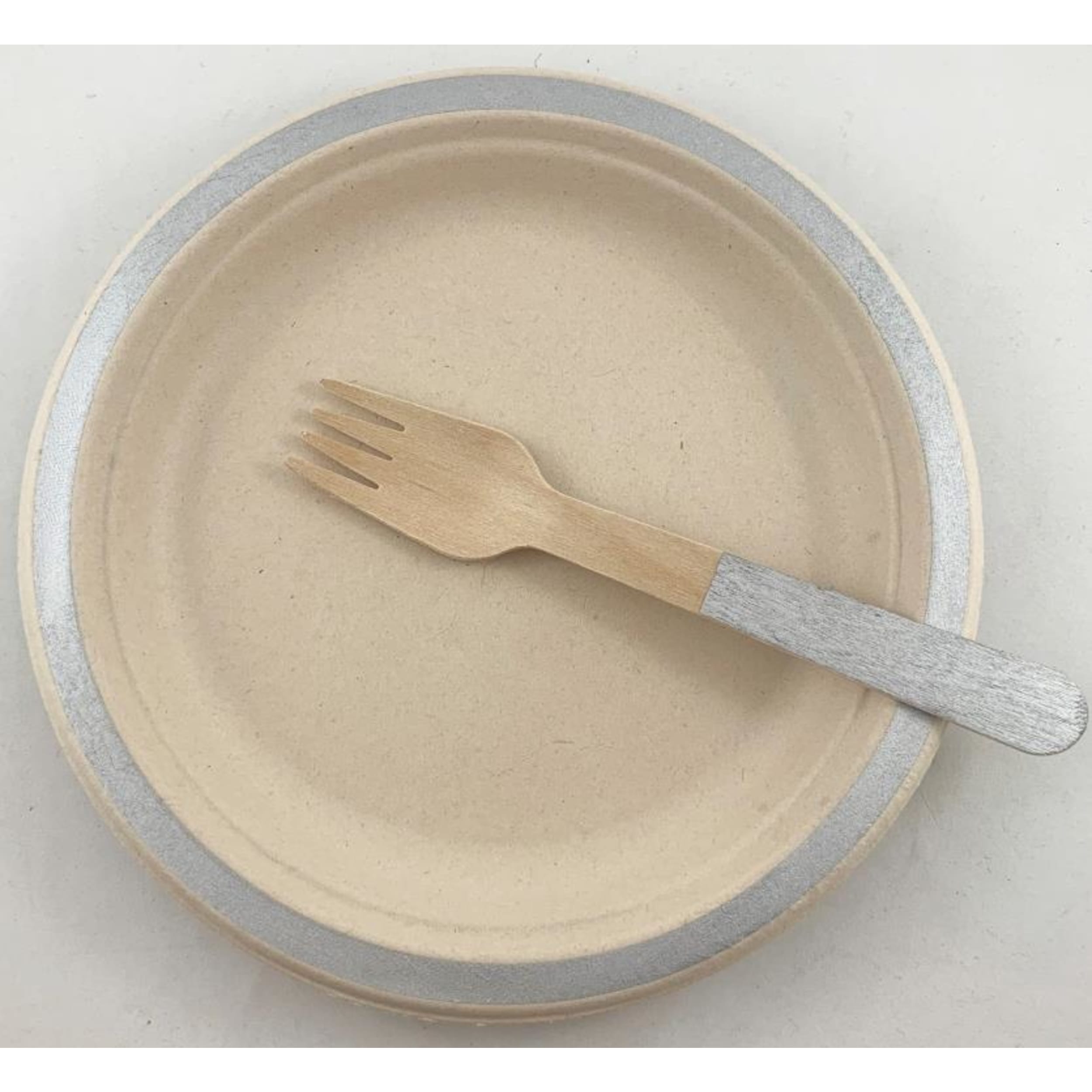 Eco Collection Wooden Forks Silver (10 Pack)