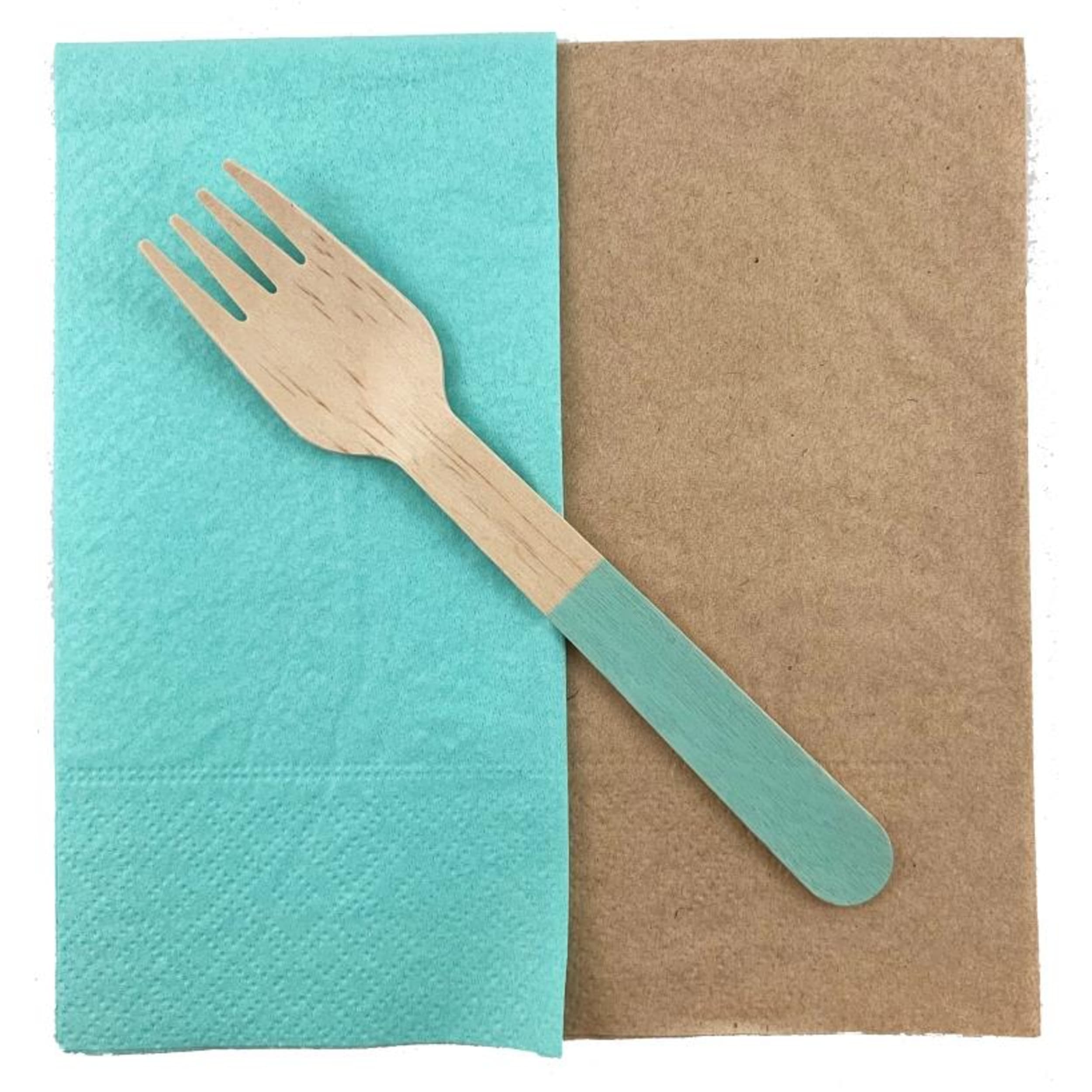 Eco Collection Wooden Forks Mint (10 Pack)