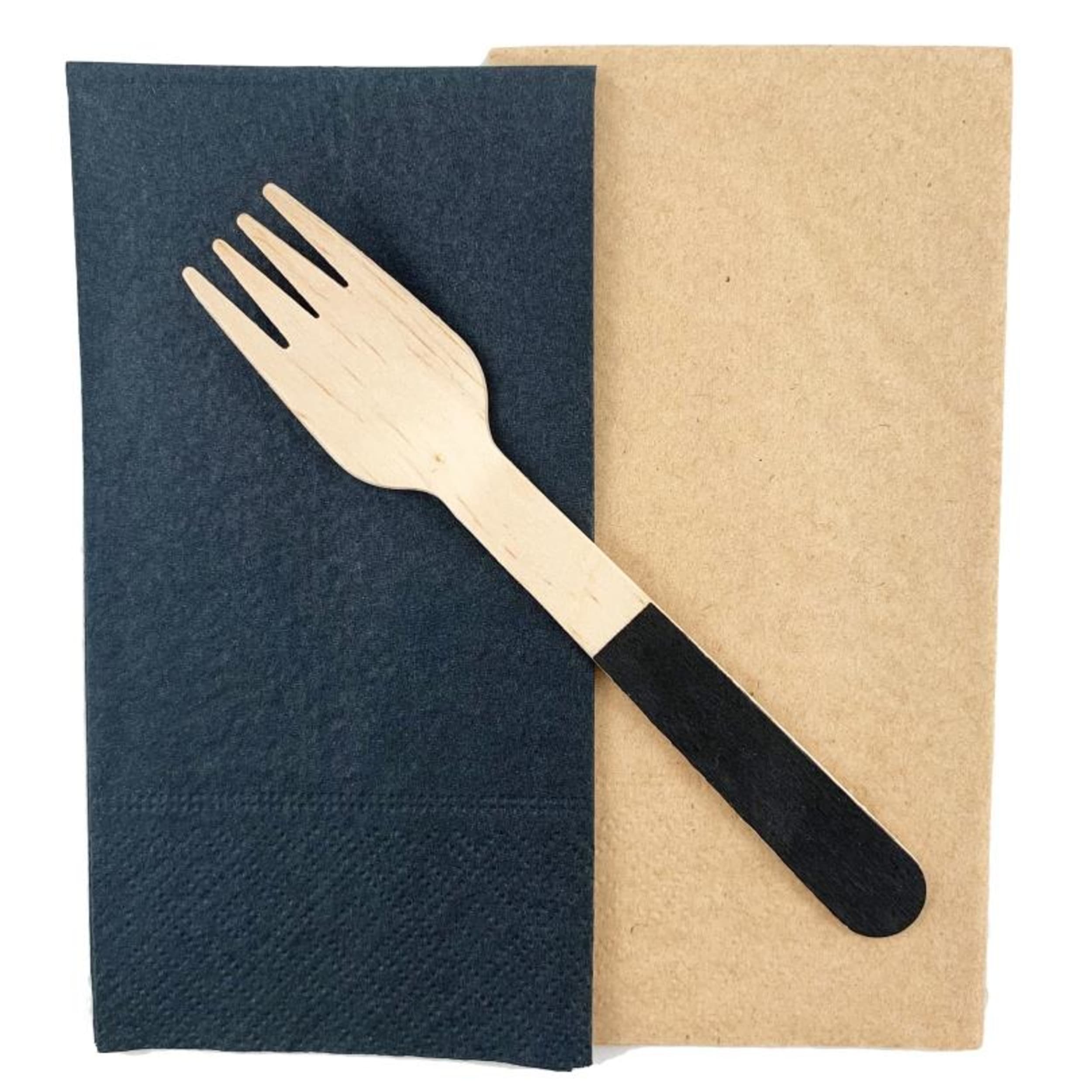 Eco Collection Wooden Forks Black (10 Pack)