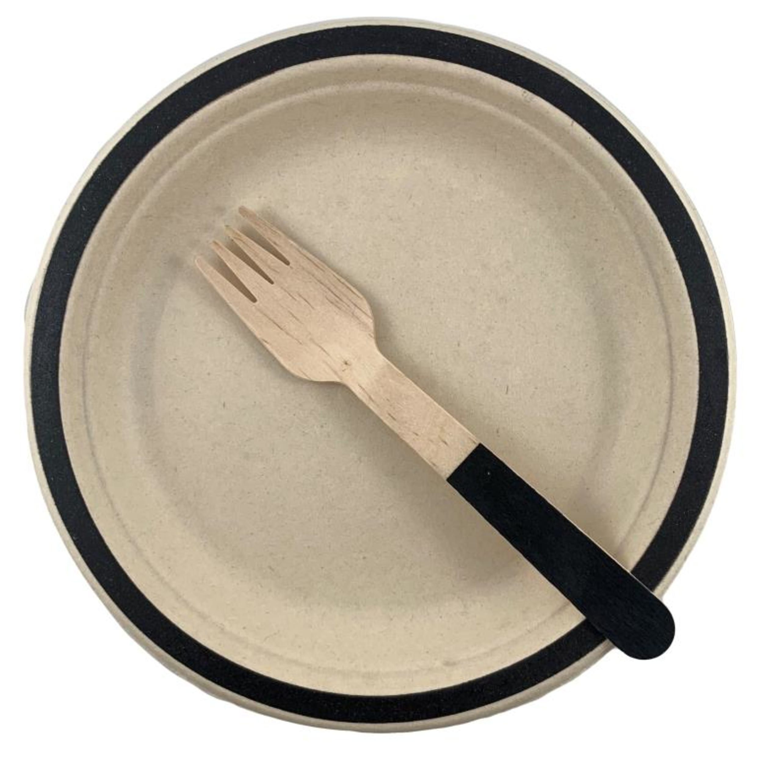 Eco Collection Wooden Forks Black (10 Pack)