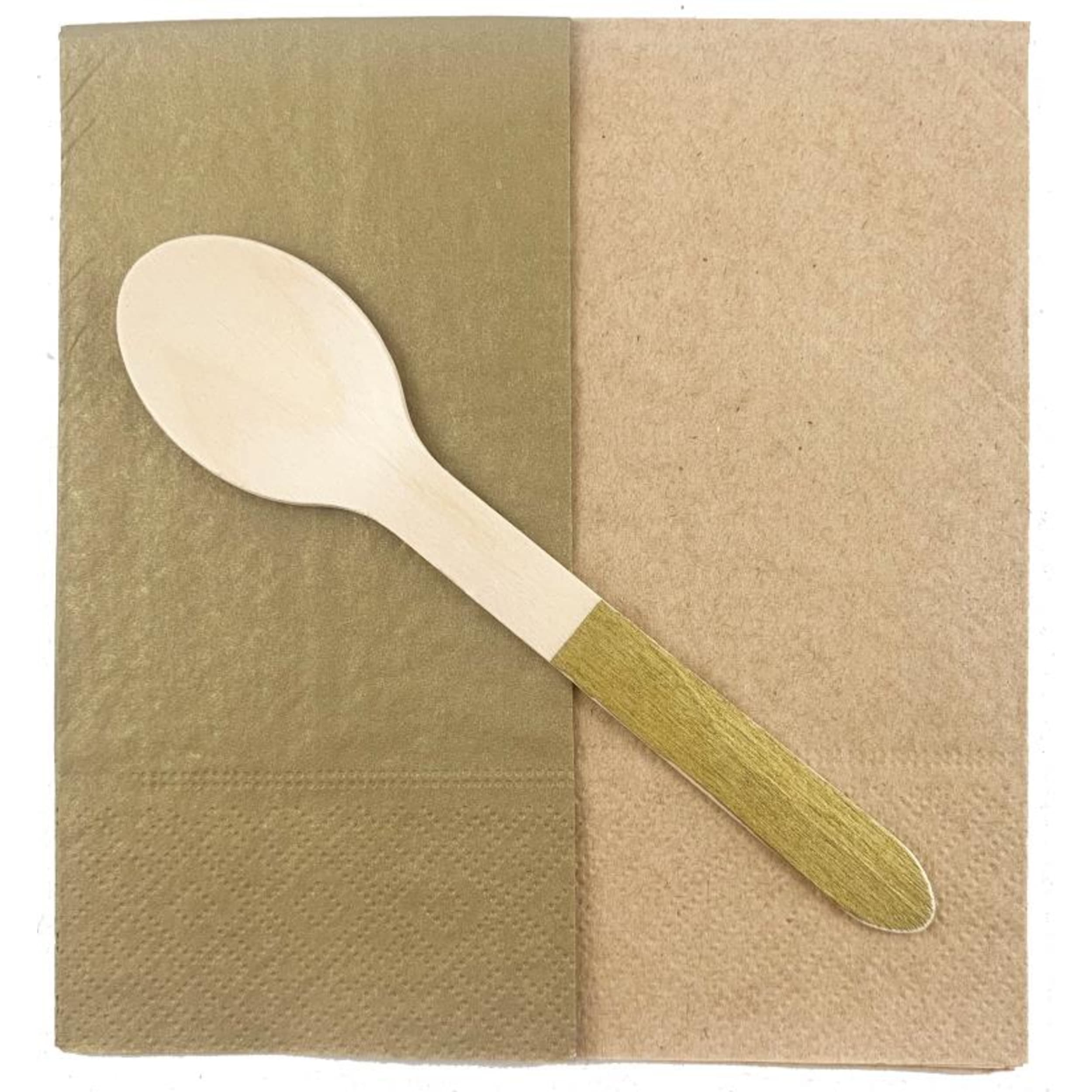 Eco Collection Wooden Spoons Gold (10 Pack)