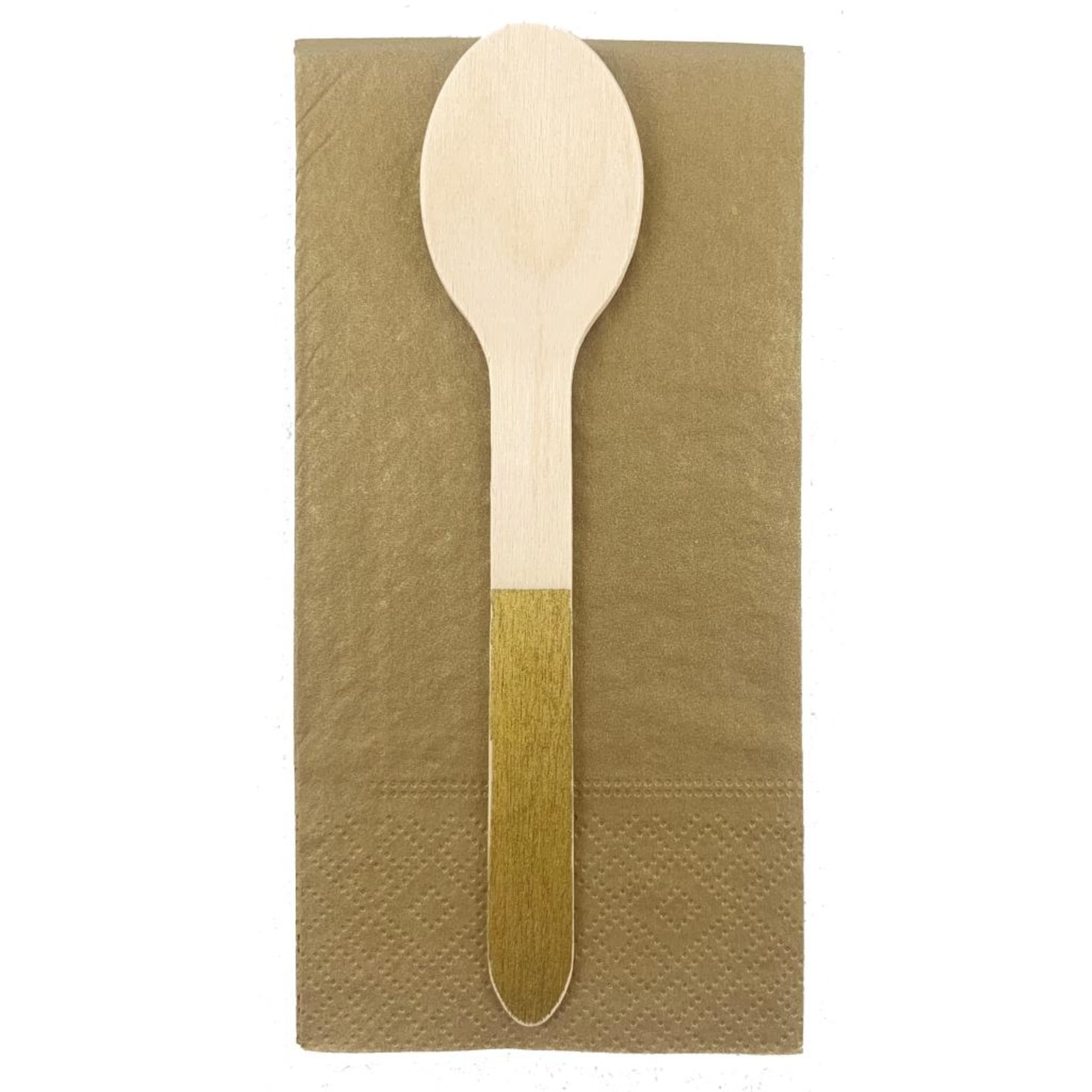 Eco Collection Wooden Spoons Gold (10 Pack)