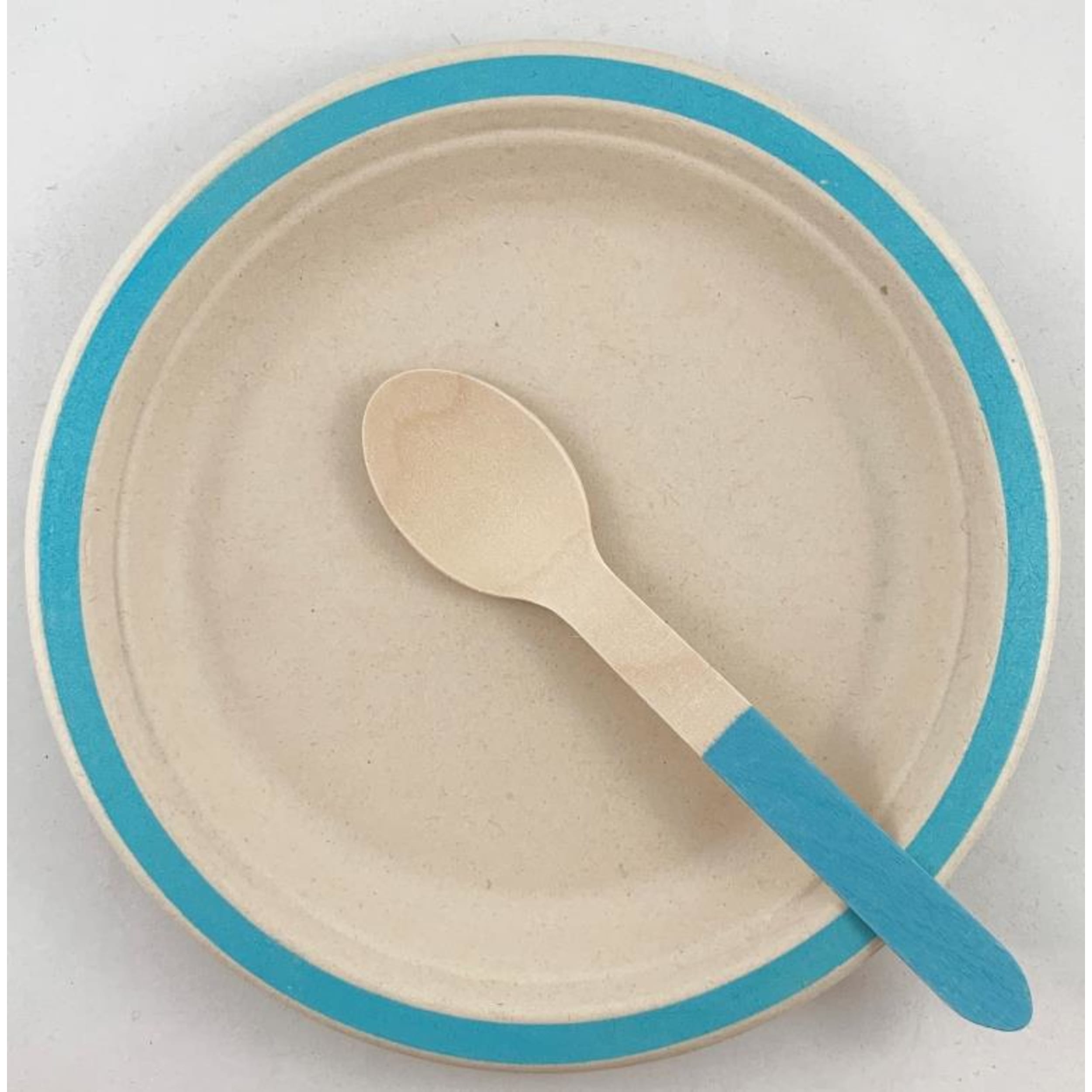 Eco Collection Wooden Spoons Light Blue (10 Pack)