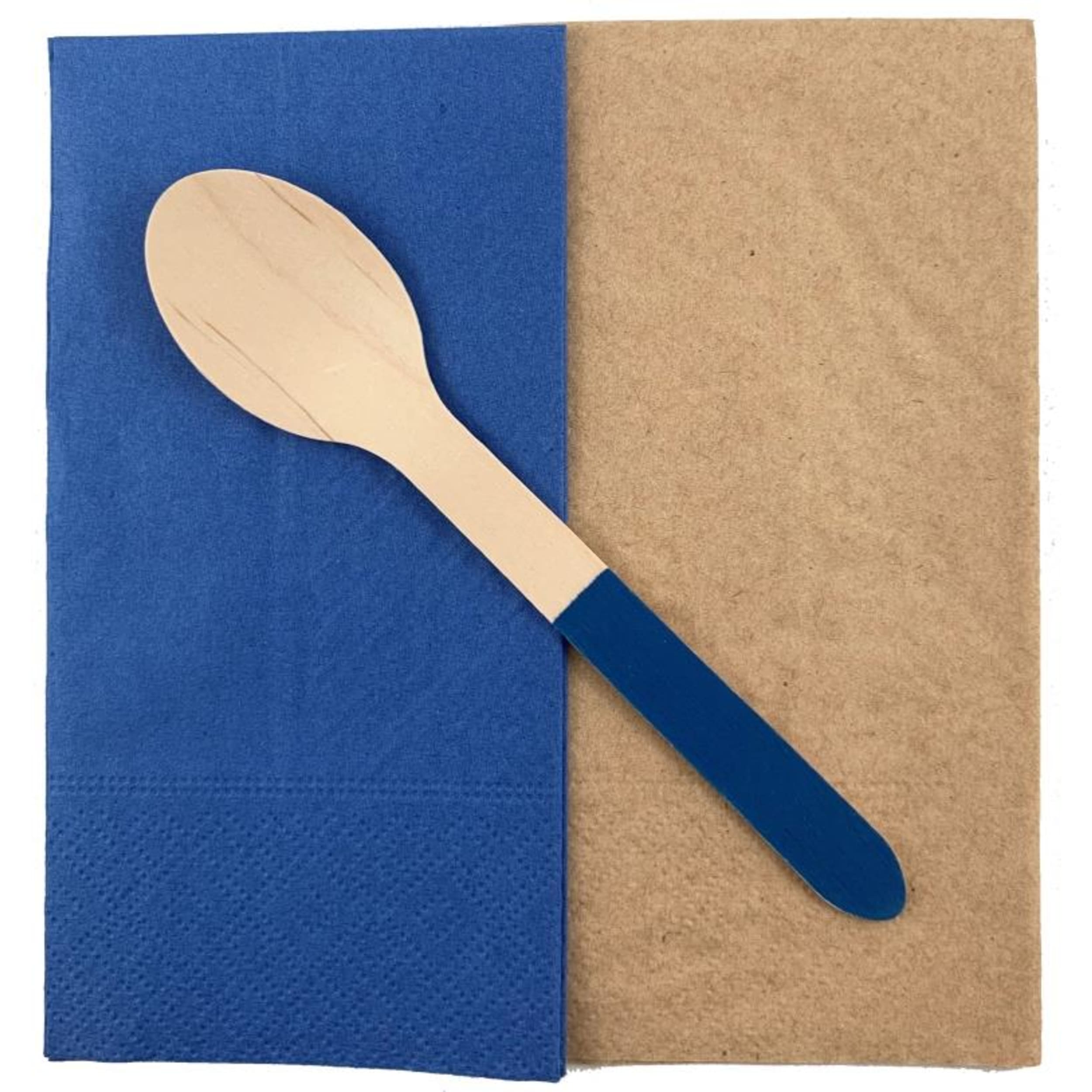 Eco Collection Wooden Spoons Royal Blue (10 Pack)