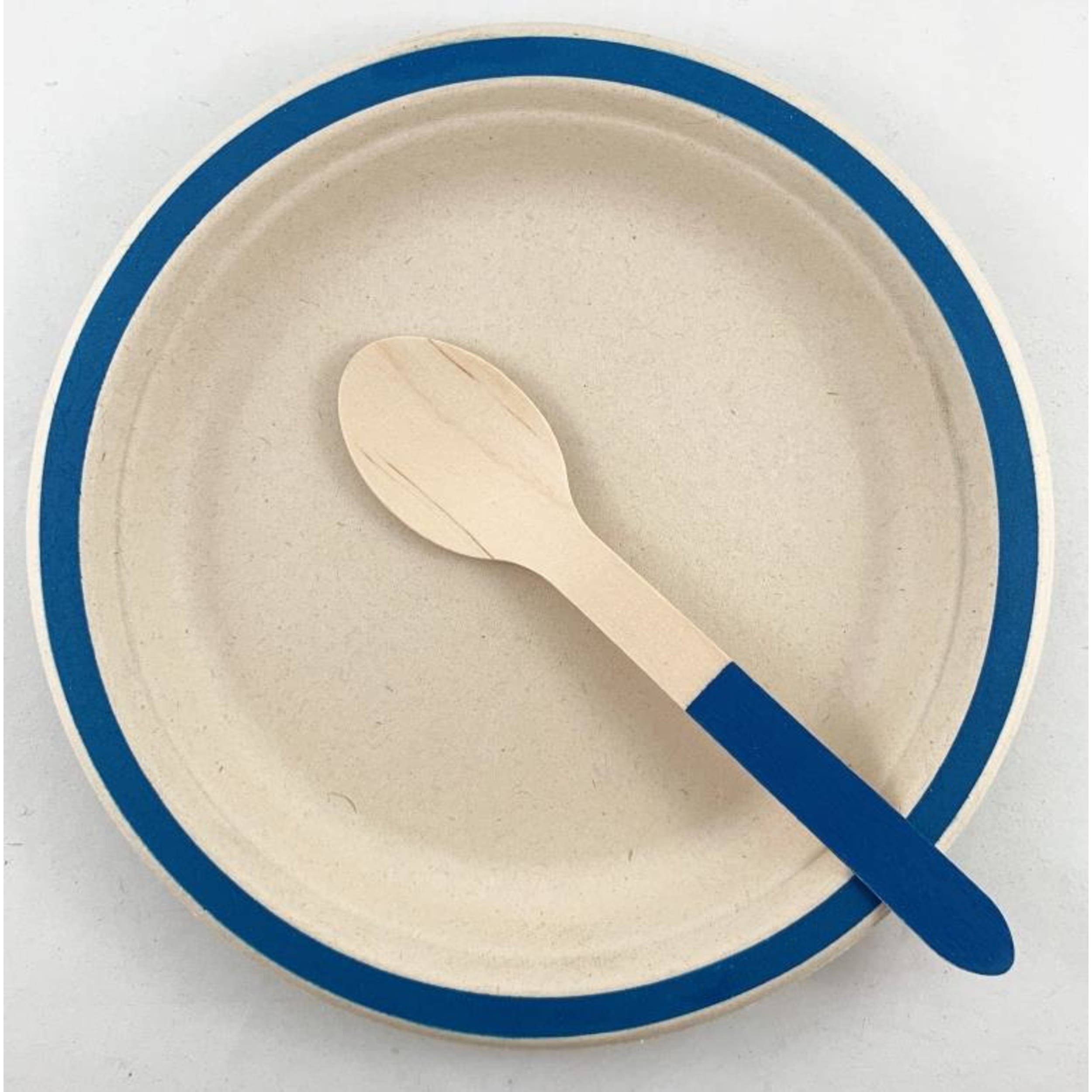 Eco Collection Wooden Spoons Royal Blue (10 Pack)