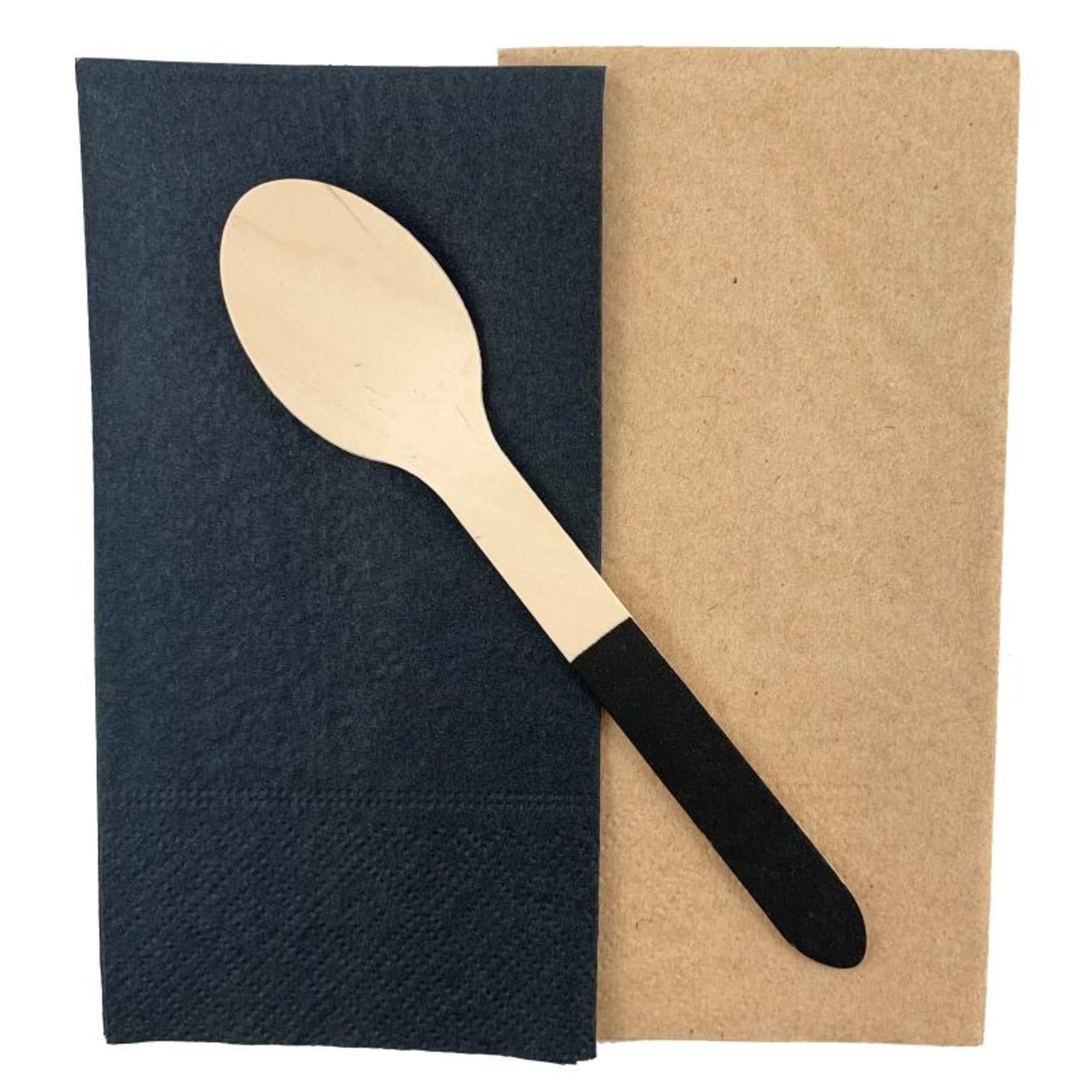Eco Collection Wooden Spoons Black (10 Pack)