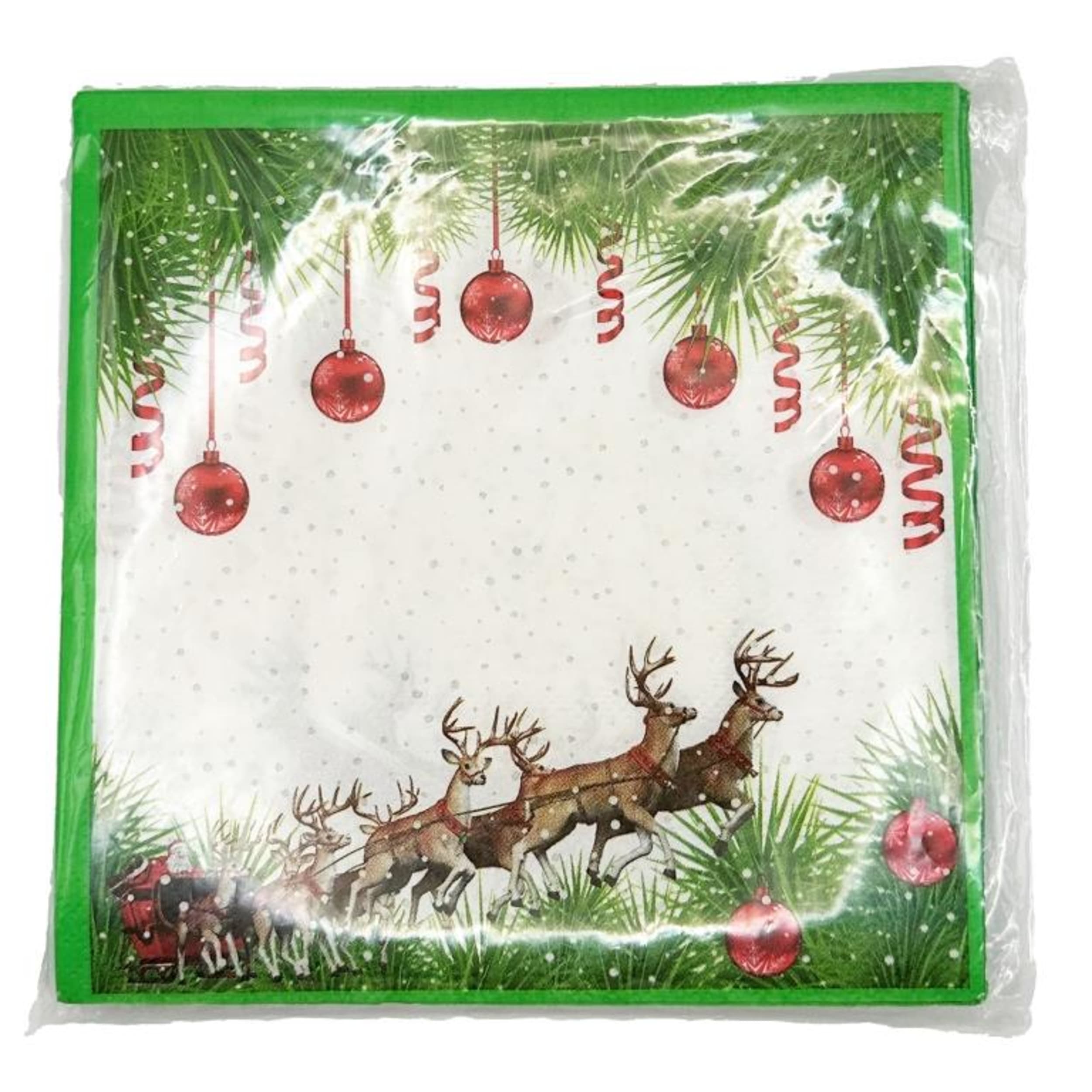 Catering Collection Napkins Lunch 2ply Printed Christmas Reindeer (20 Pack)