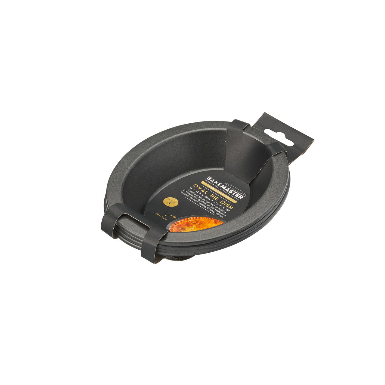 Bakemaster Oval Pie Dish 16x12cm  Set Of 4