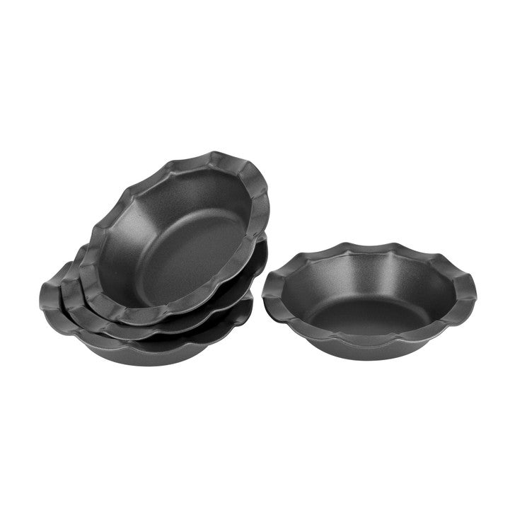 Bakemaster Fluted Pie Dish 13x3cm  Set Of 4
