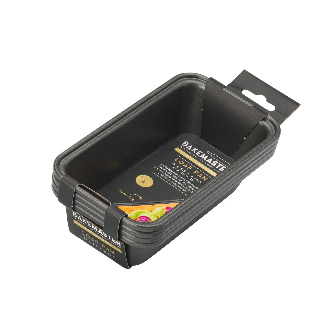 Bakemaster Loaf Pan 12x8.5x4.5cm  Set Of 4