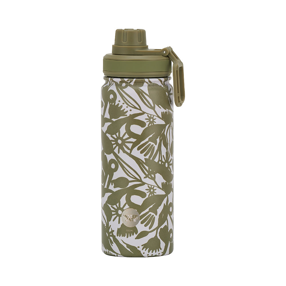 Annabel Trends Stainless Steel Watermate Drink Bottle 550ml Abstract Gum