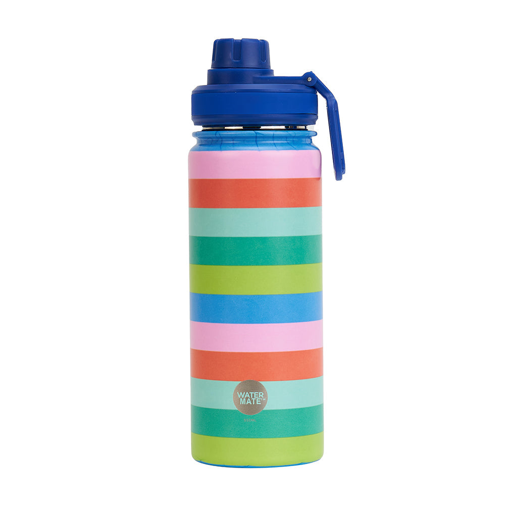 Annabel Trends Stainless Steel Watermate Drink Bottle 550ml Bright Stripe