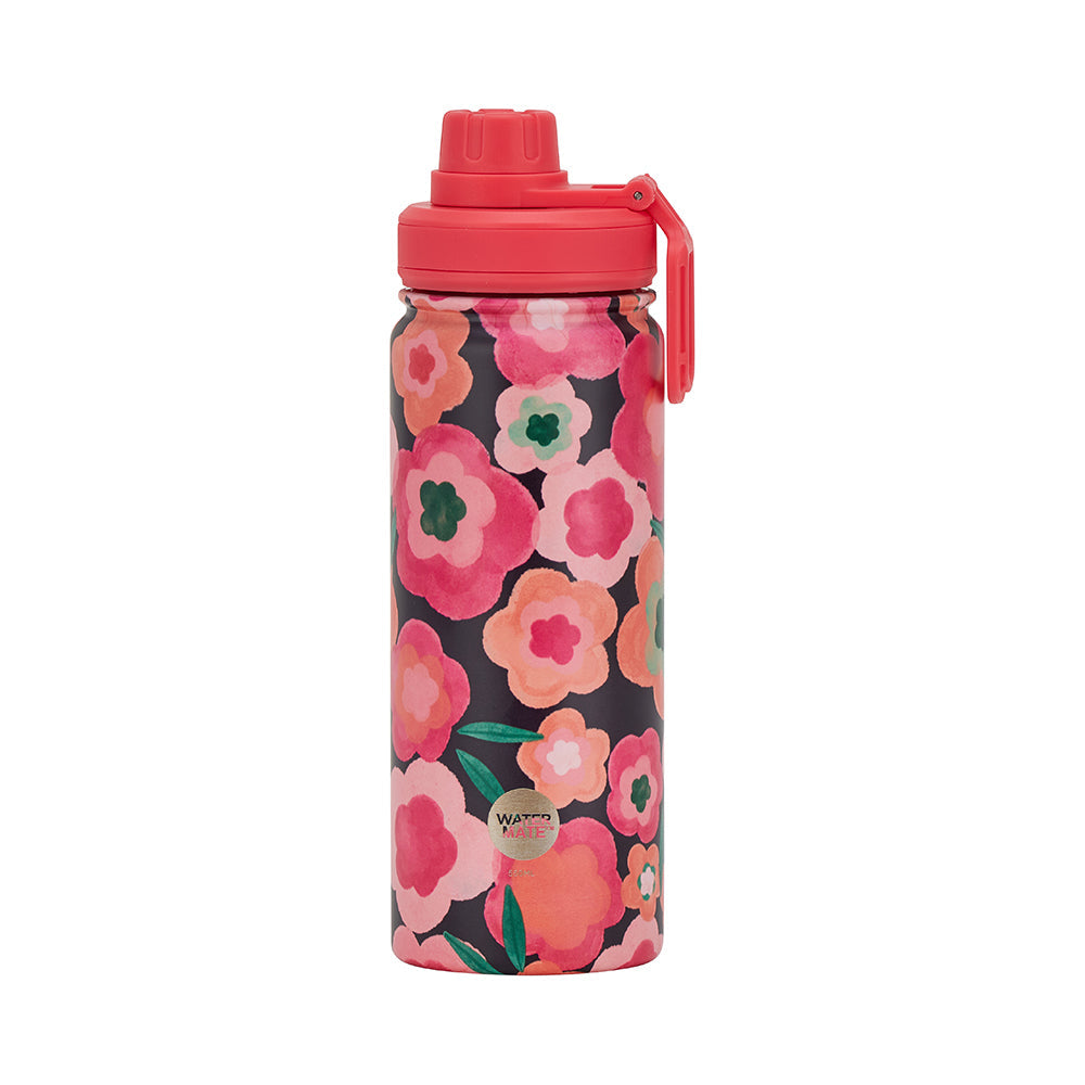 Annabel Trends Stainless Steel Watermate Drink Bottle 550ml Midnight Blooms