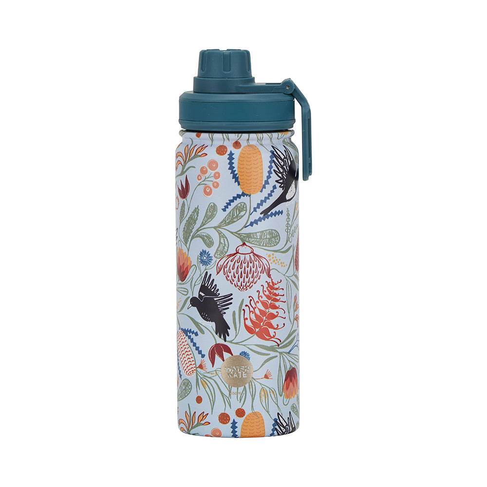 Annabel Trends Stainless Steel Watermate Drink Bottle 550ml Magpie Floral