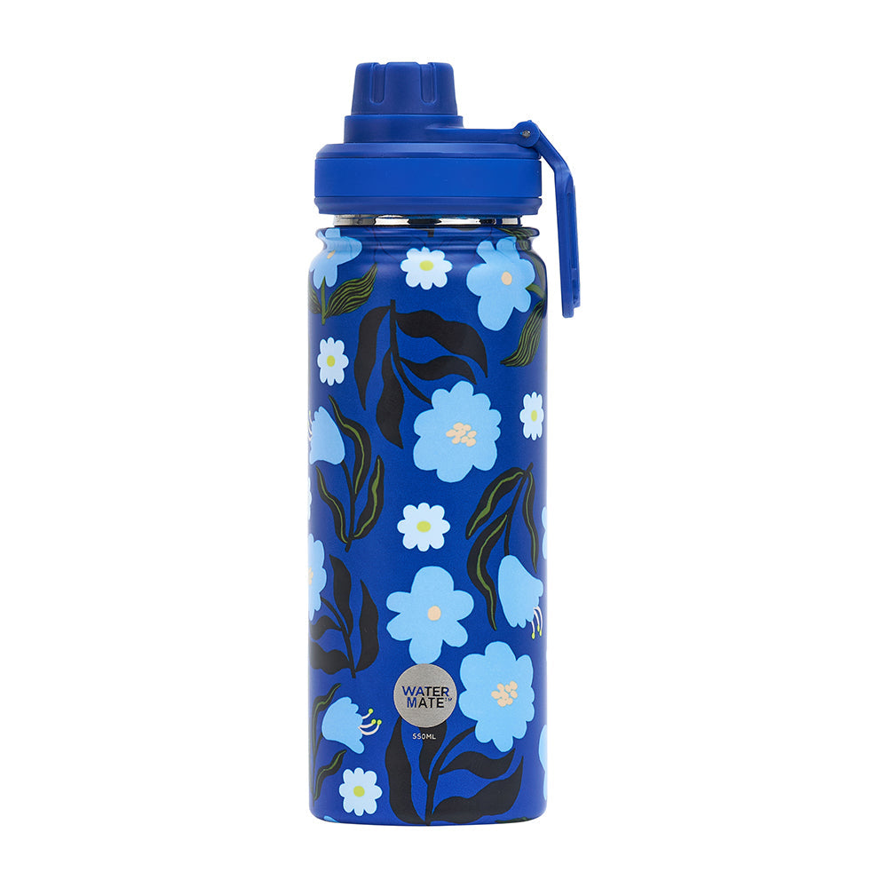 Annabel Trends Stainless Steel Watermate Drink Bottle 550ml Nocturnal Blooms