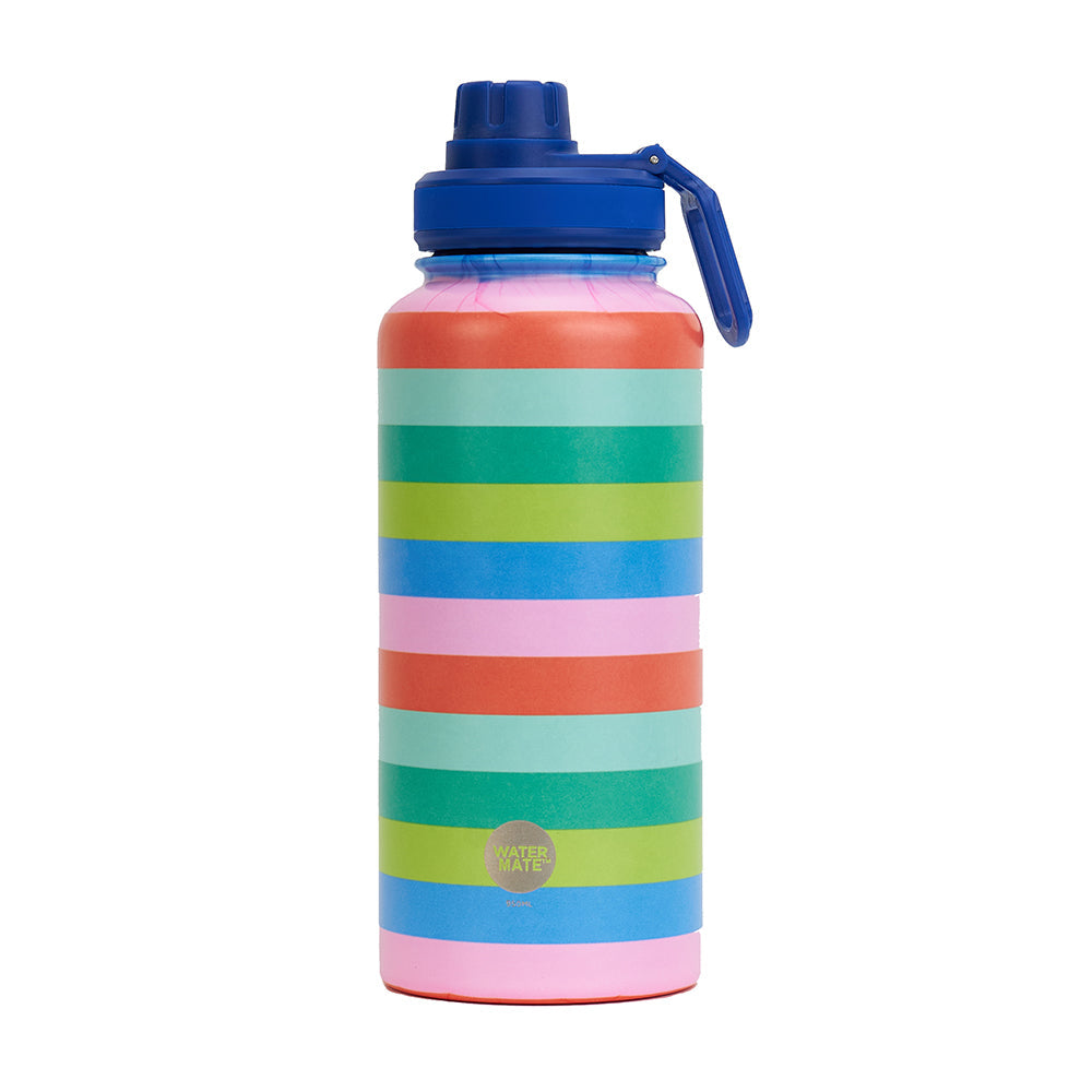 Annabel Trends Stainless Steel Watermate Drink Bottle 950ml Bright Stripe
