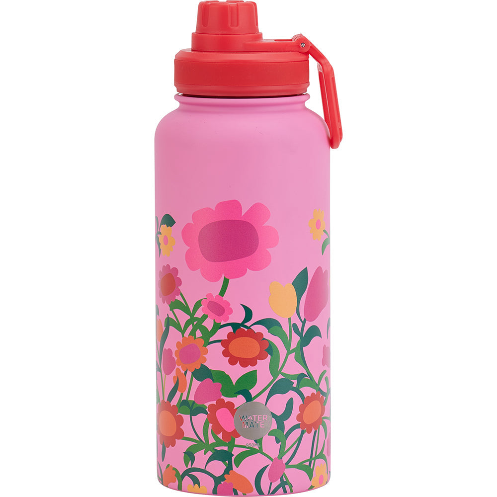 Annabel Trends Stainless Steel Watermate Drink Bottle 950ml Flower Patch