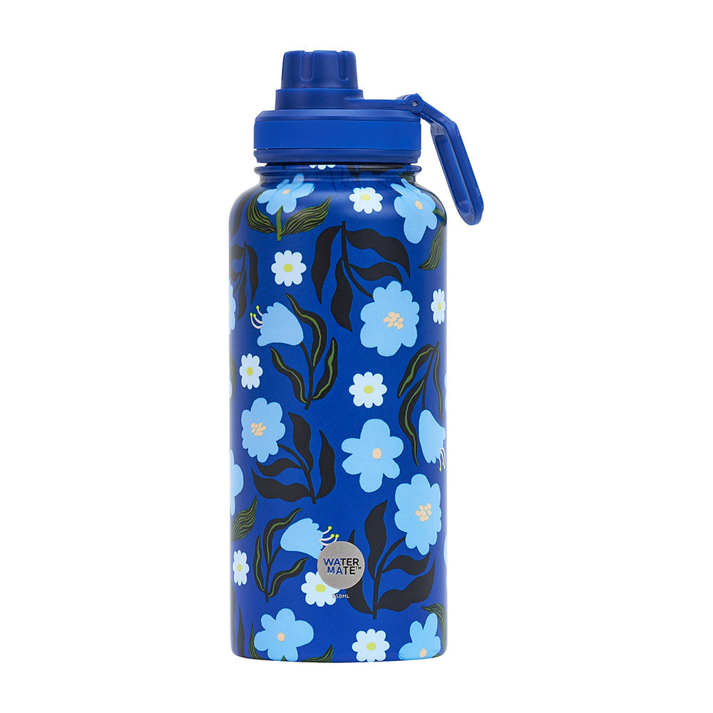Annabel Trends Stainless Steel Watermate Drink Bottle 950ml Nocturnal Blooms