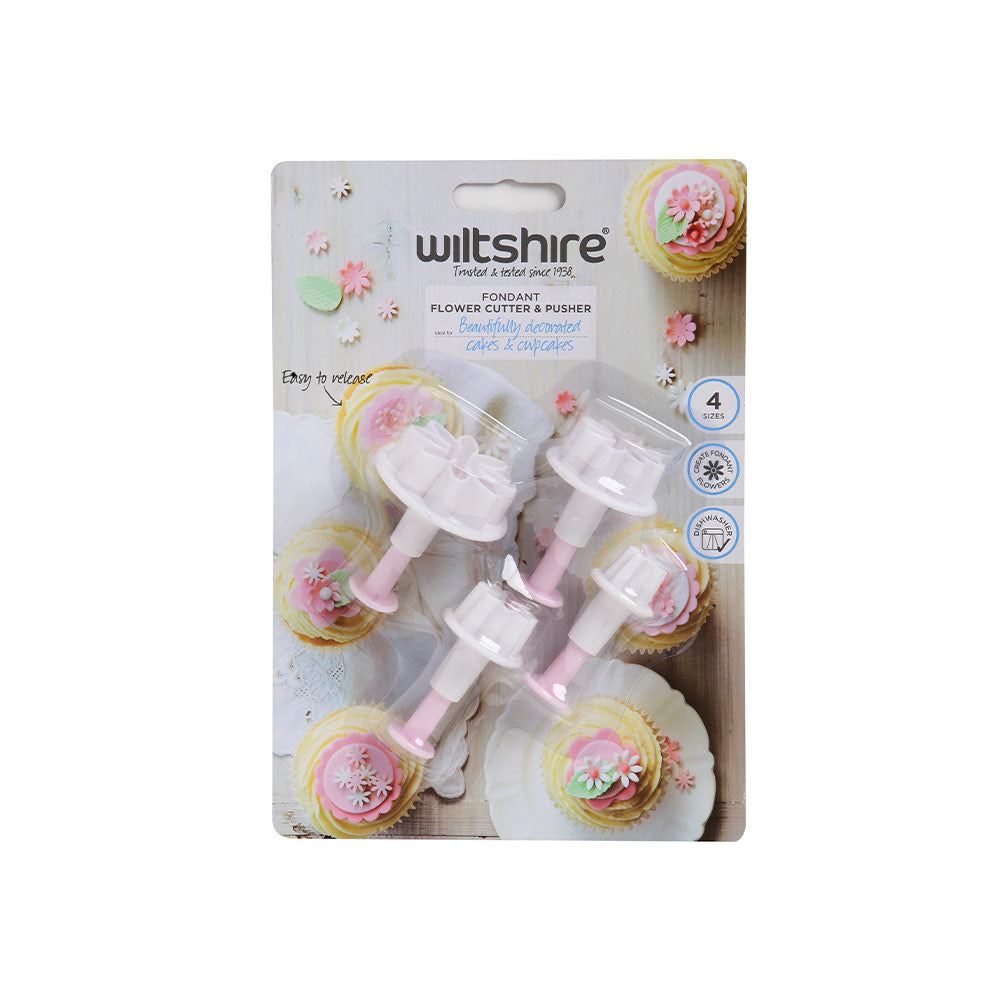 Wiltshire Fondant Flower Cutter & Pusher Set of 4