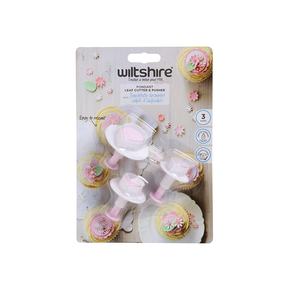Wiltshire Fondant Leaf Cutter & Pusher Leaf Set of 3
