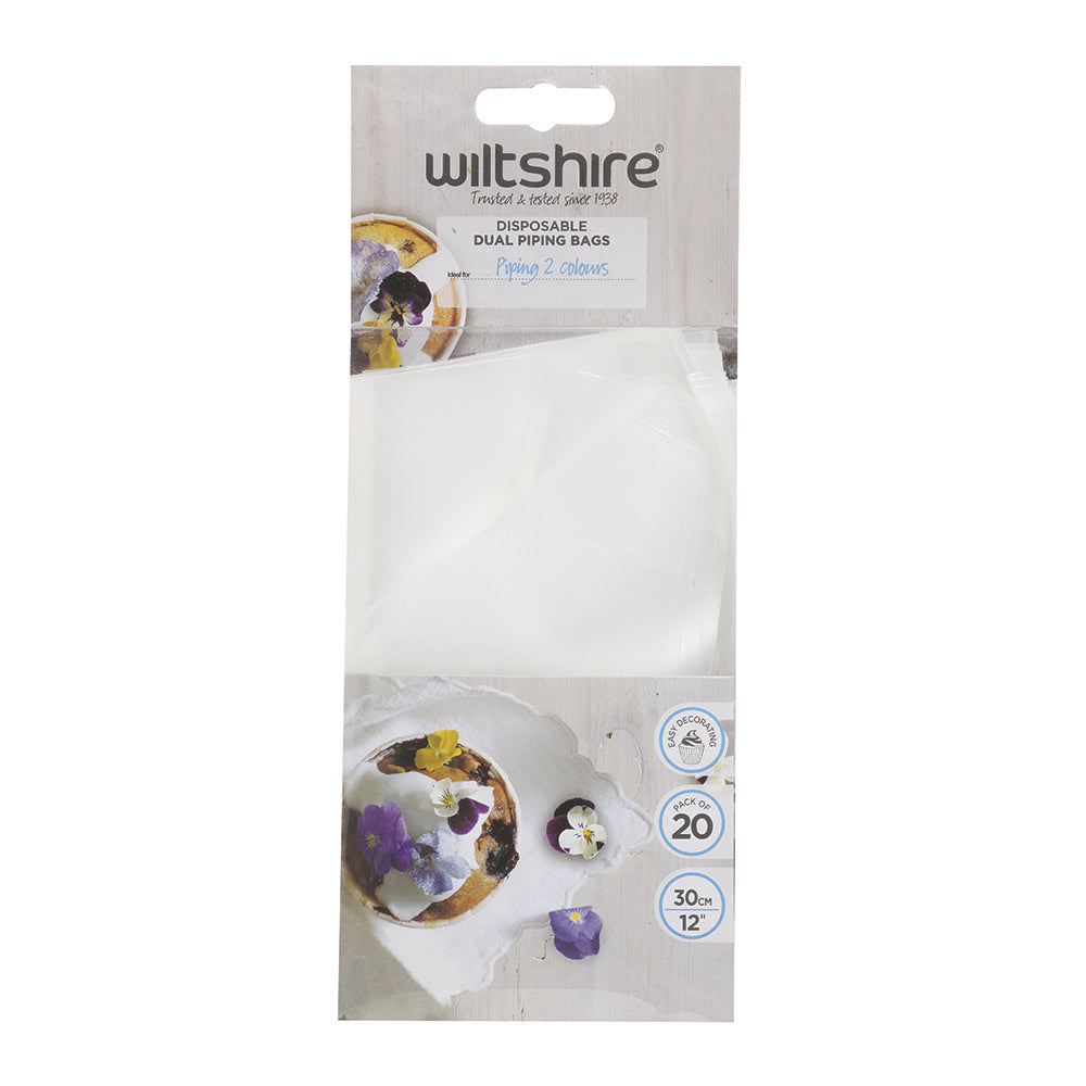 Wiltshire Disposable Dual Piping Bags Pack of 20