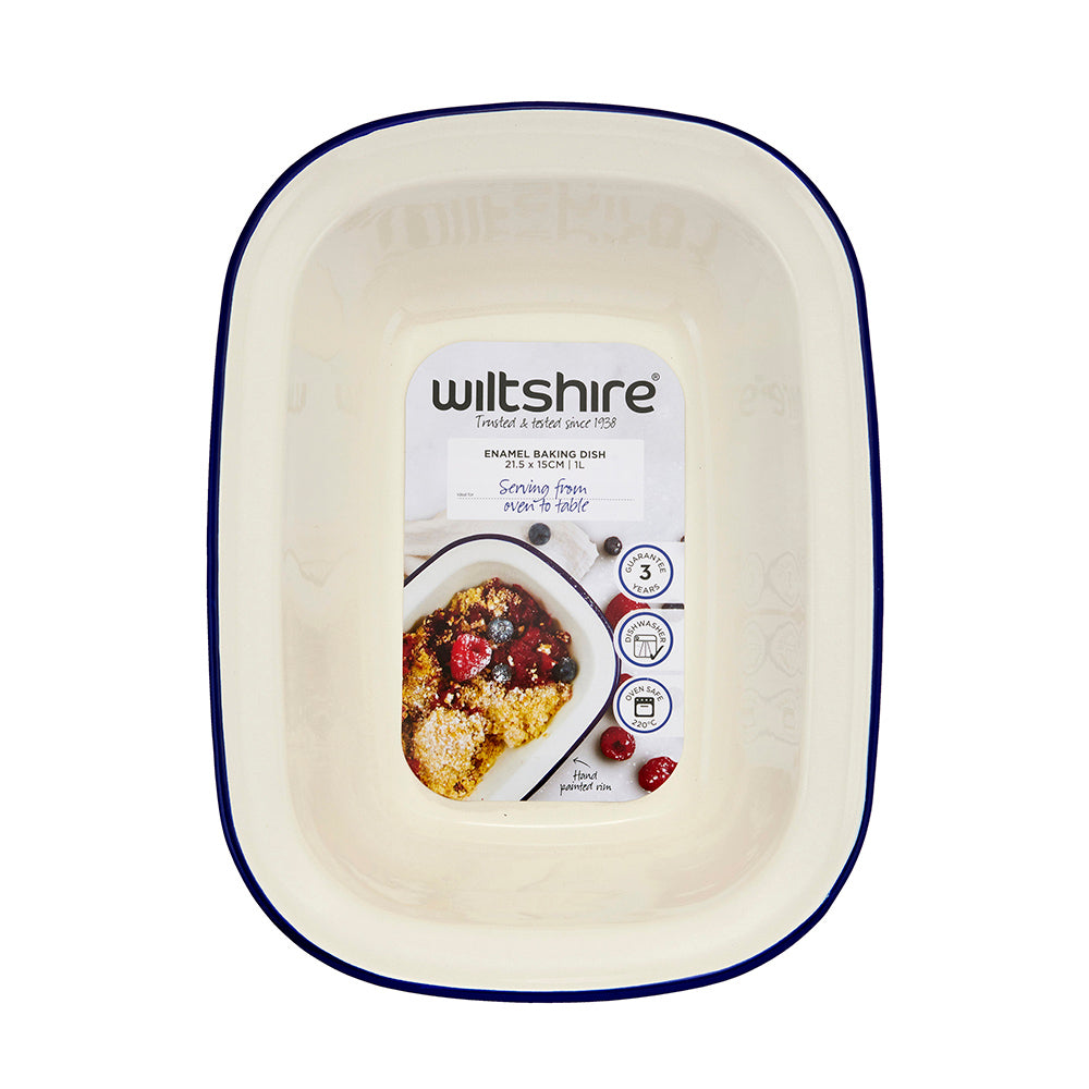 Wiltshire Enamel 1L Oblong Pie Dish