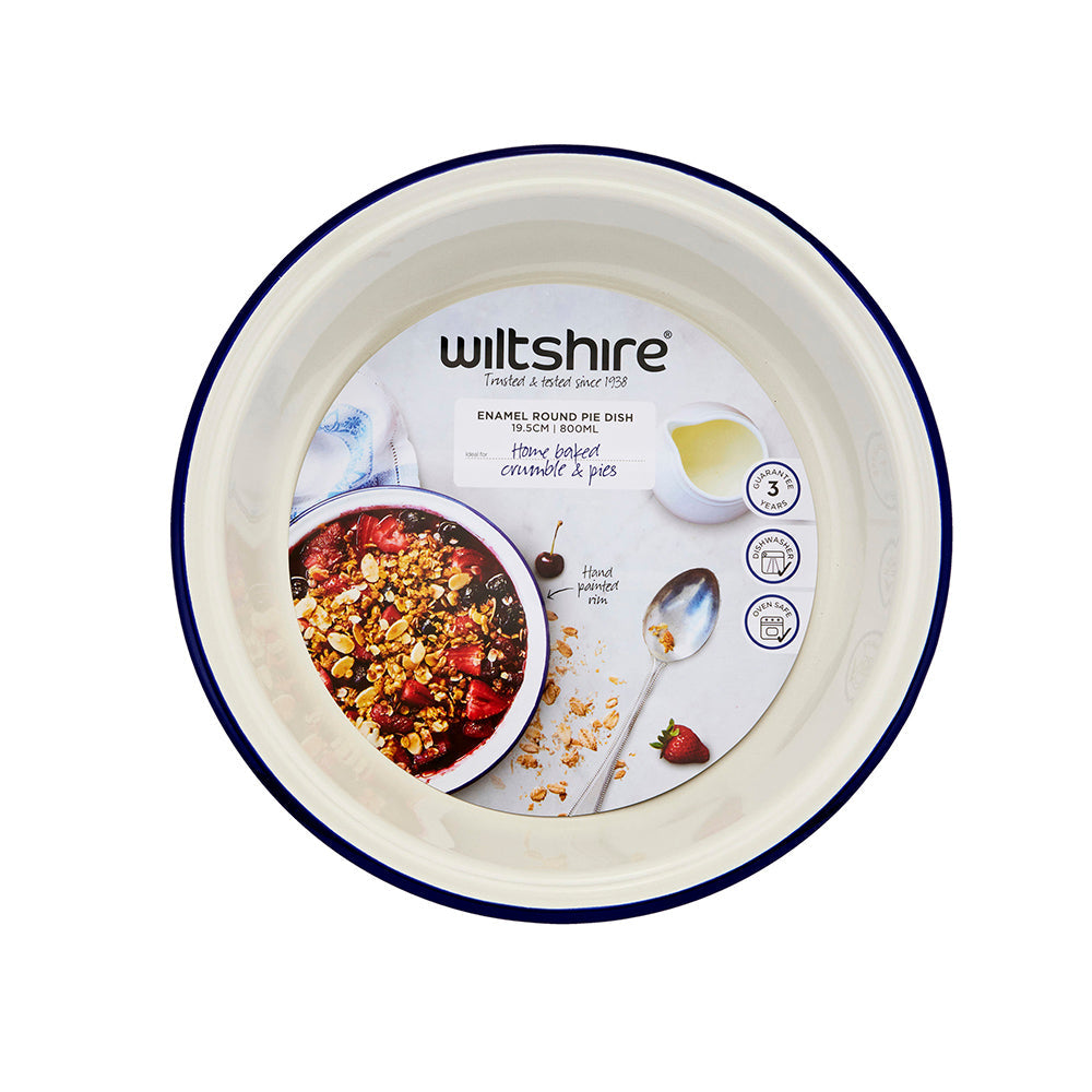 Wiltshire Enamel 19.5cm Round Pie Dish