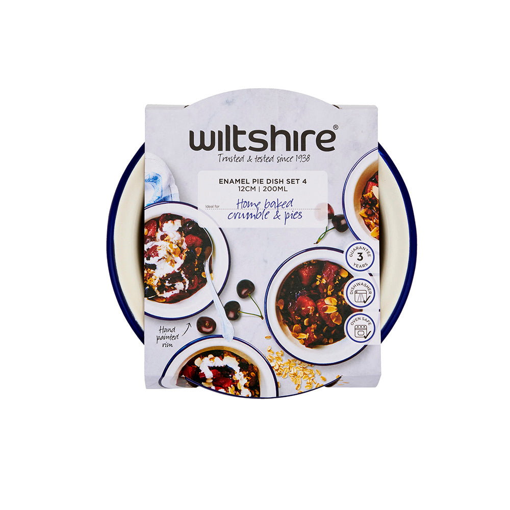 Wiltshire Enamel 12cm Pie Dishes Set of 4