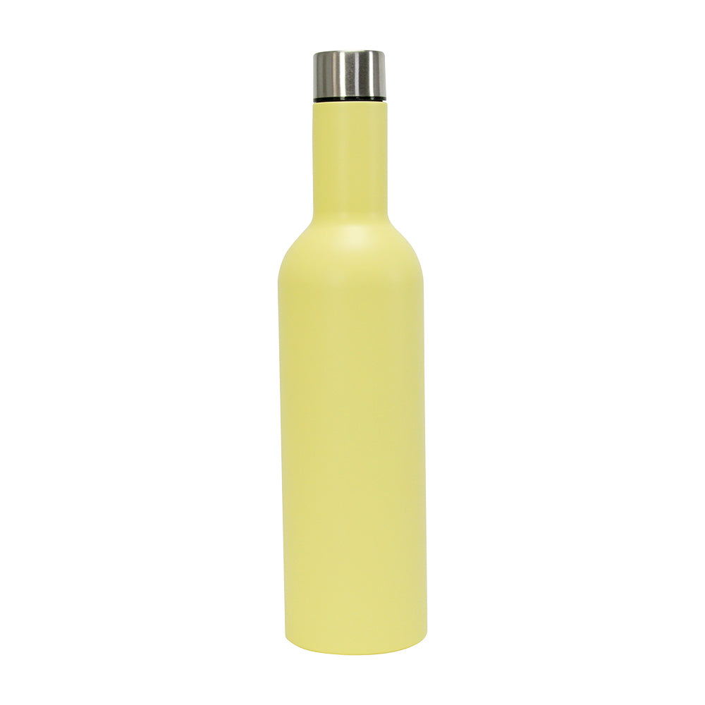 Annabel Trends Stainless Steel Wine Bottle Double Walled Gelato Lemon