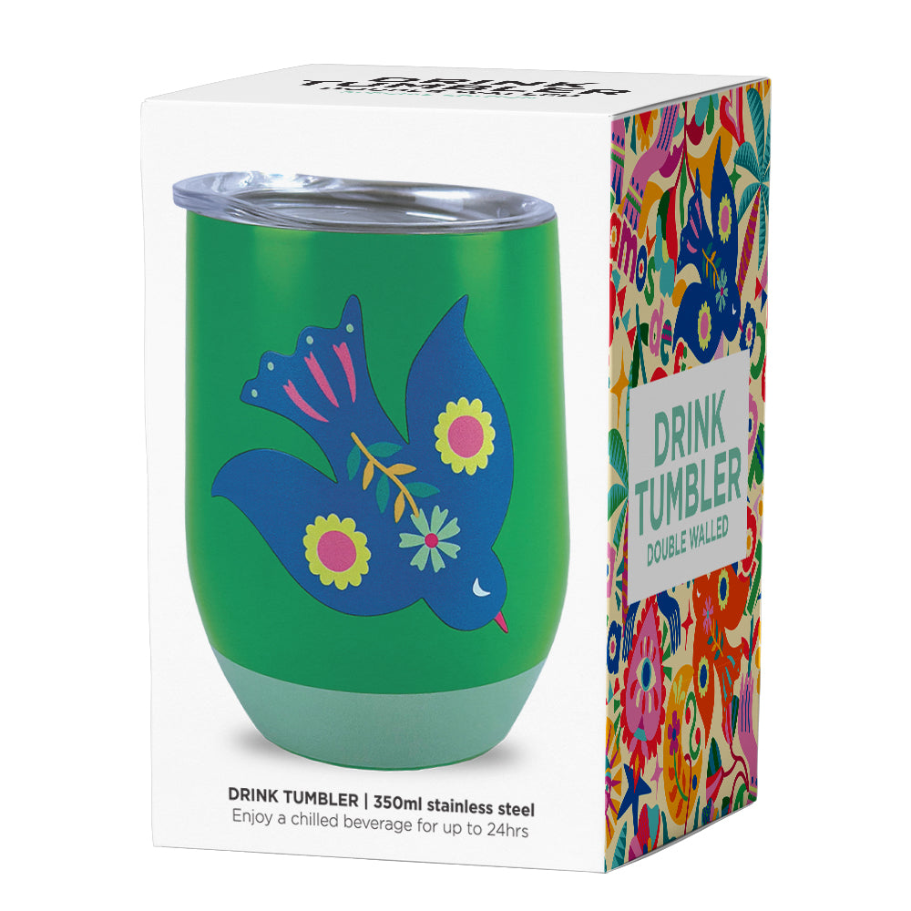 Annabel Trends Drink Tumbler Double Walled Fiesta Bird