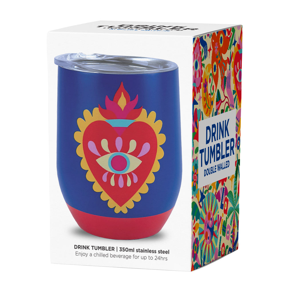 Annabel Trends Drink Tumbler Double Walled Fiesta Bird