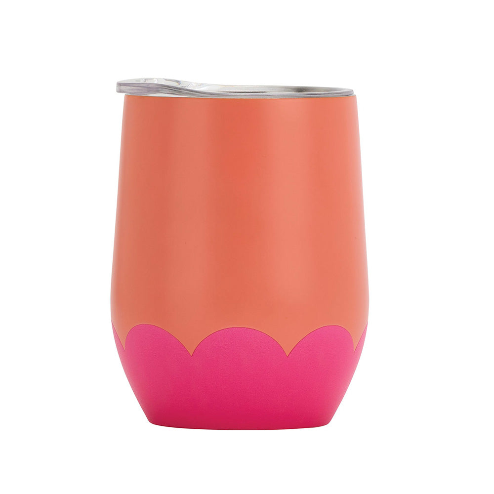 Annabel Trends Wine Tumbler Double Walled Wave Musk & Green