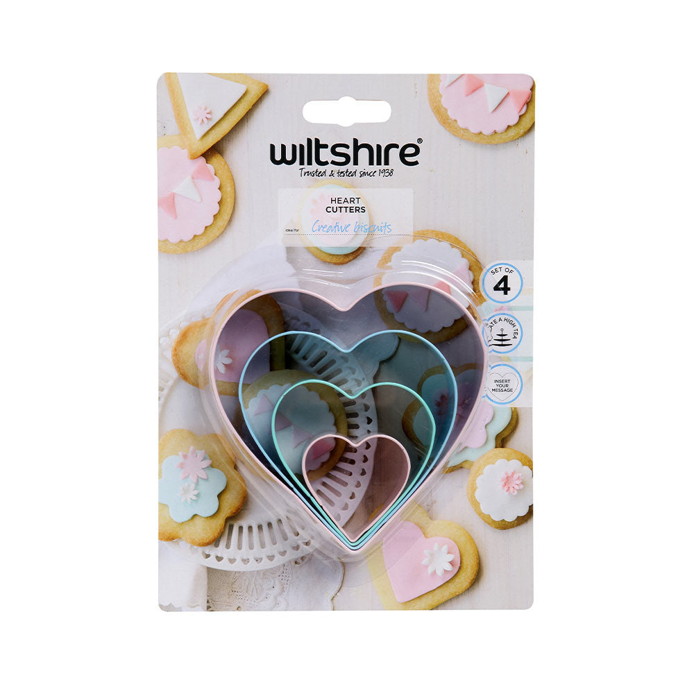 Wiltshire Heart Cookie Cutters Set of 4