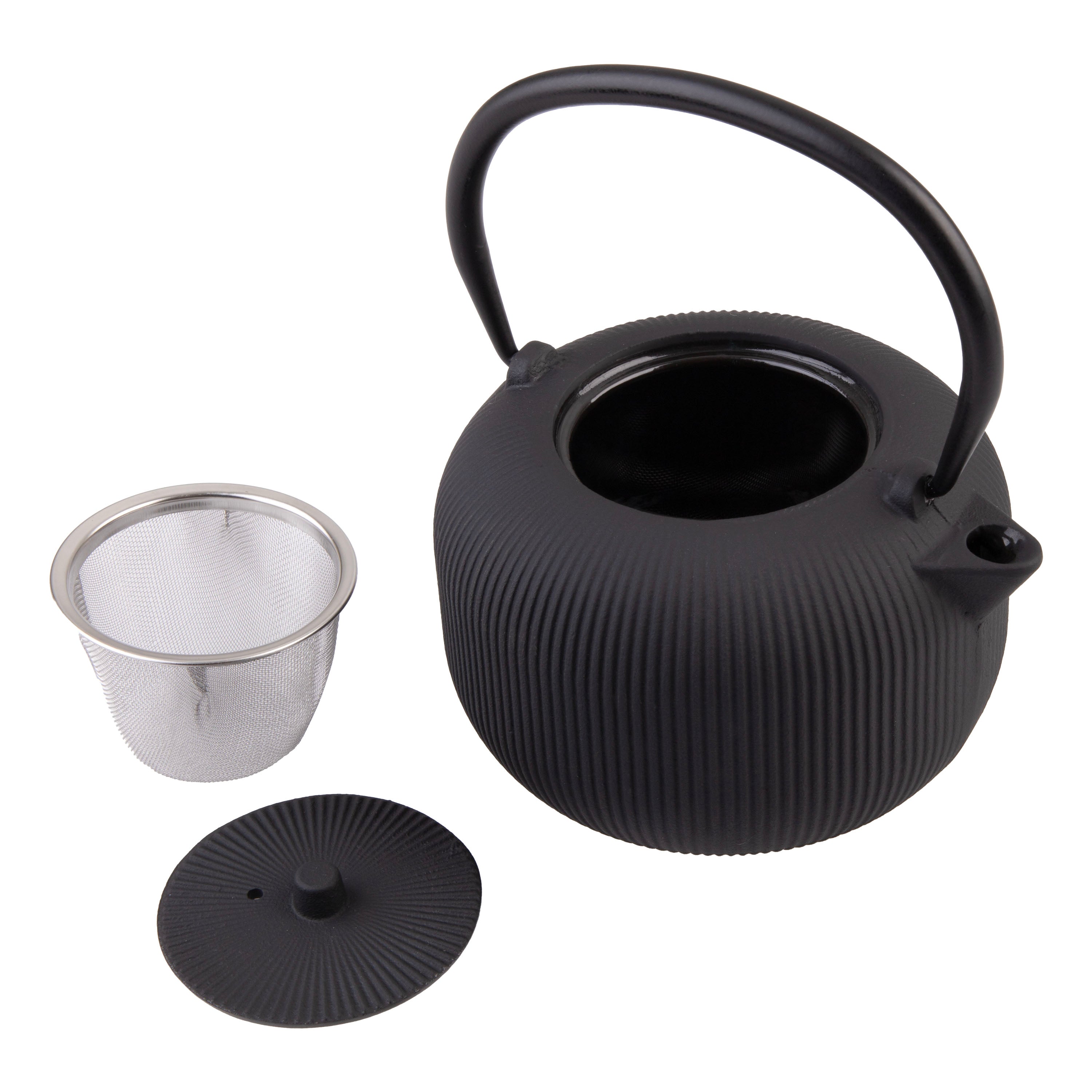 Teaology Cast Iron Teapot 700ml - Serenity - Black
