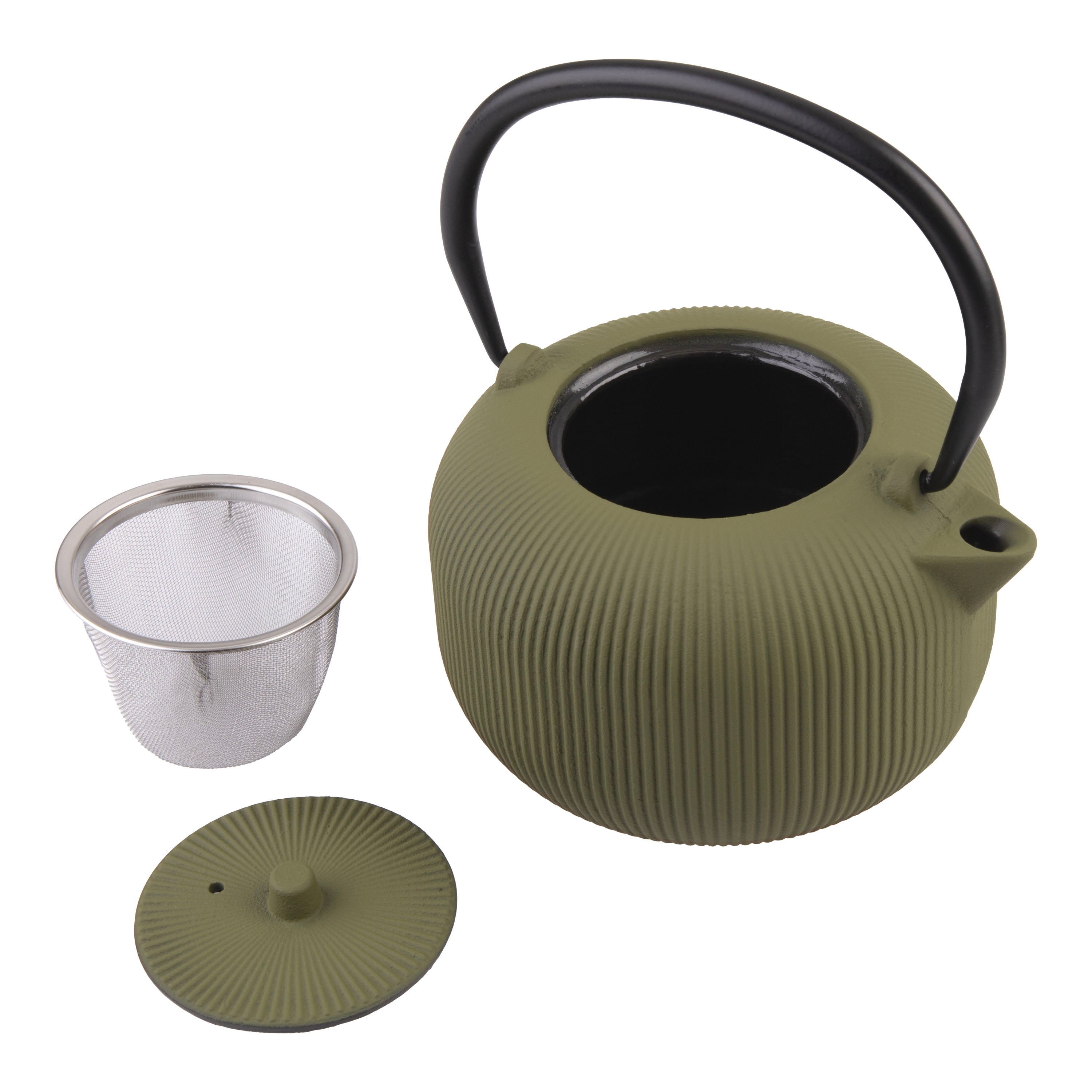 Teaology Cast Iron Teapot 700ml - Serenity - Olive