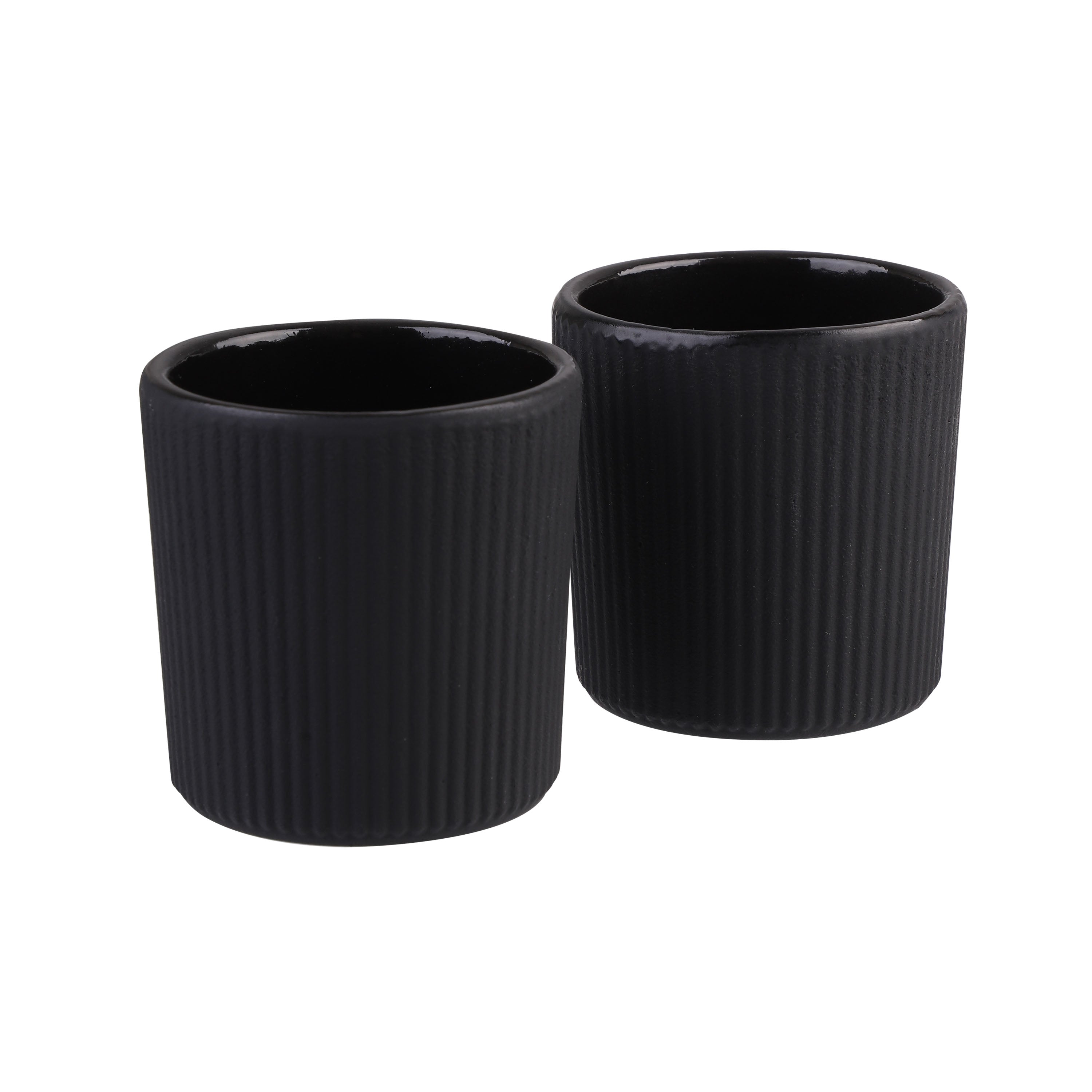 Teaology Serenity Cast Iron Tea Cup Set – 120 ml (Set of 2, Black)