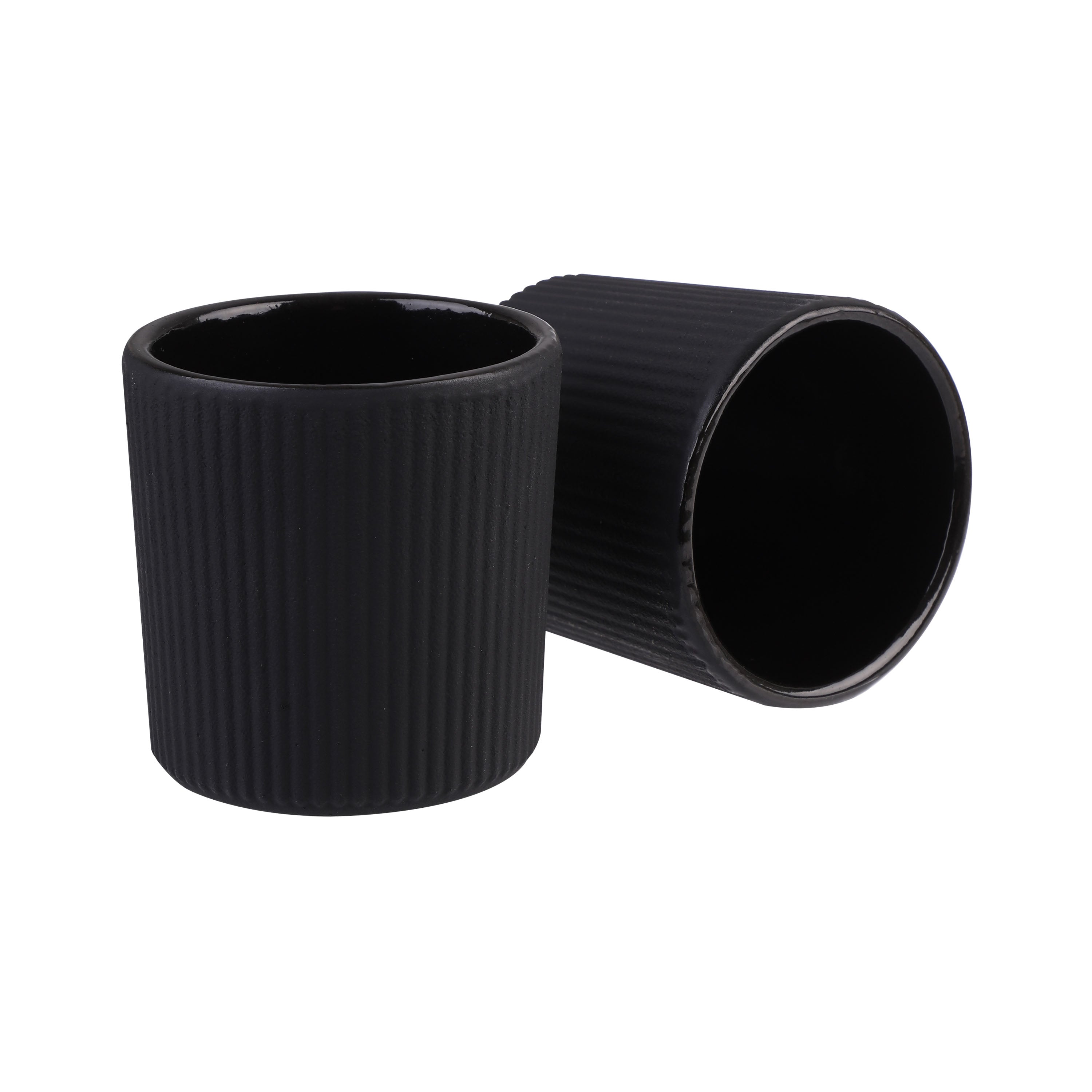 Teaology Serenity Cast Iron Tea Cup Set – 120 ml (Set of 2, Black)