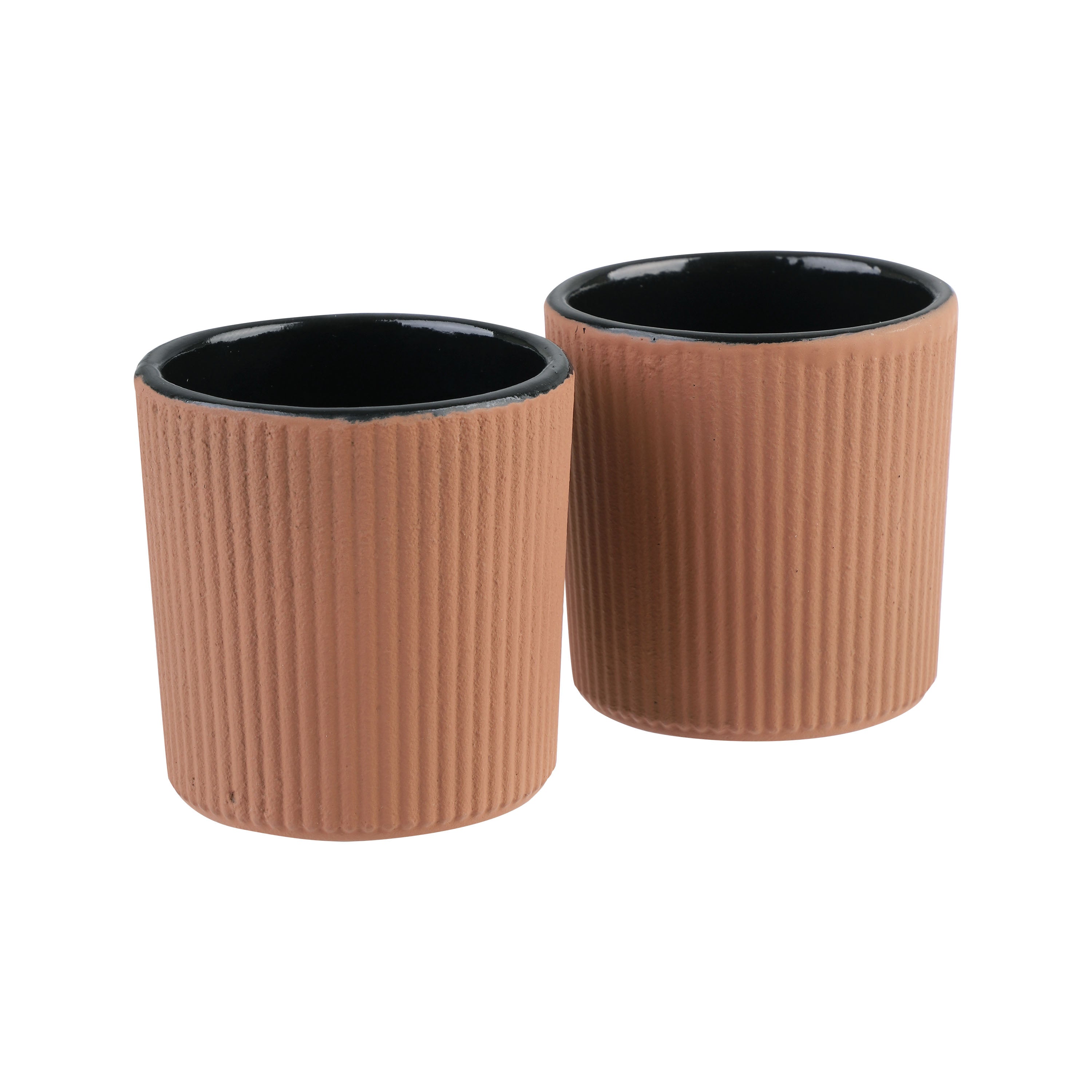 Teaology Serenity Cast Iron Tea Cup Set – 120 ml (Set of 2, Sandstone)