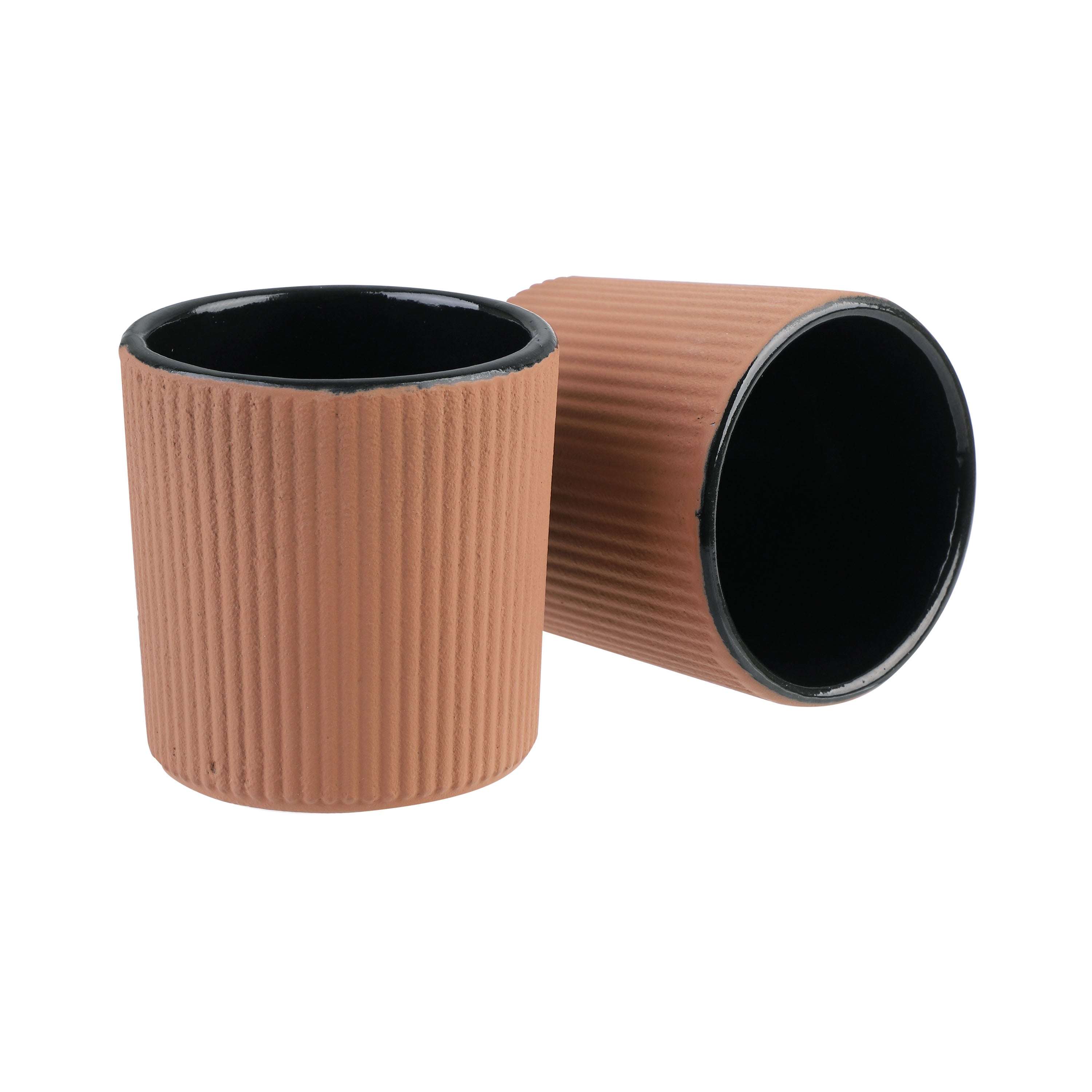 Teaology Serenity Cast Iron Tea Cup Set – 120 ml (Set of 2, Sandstone)