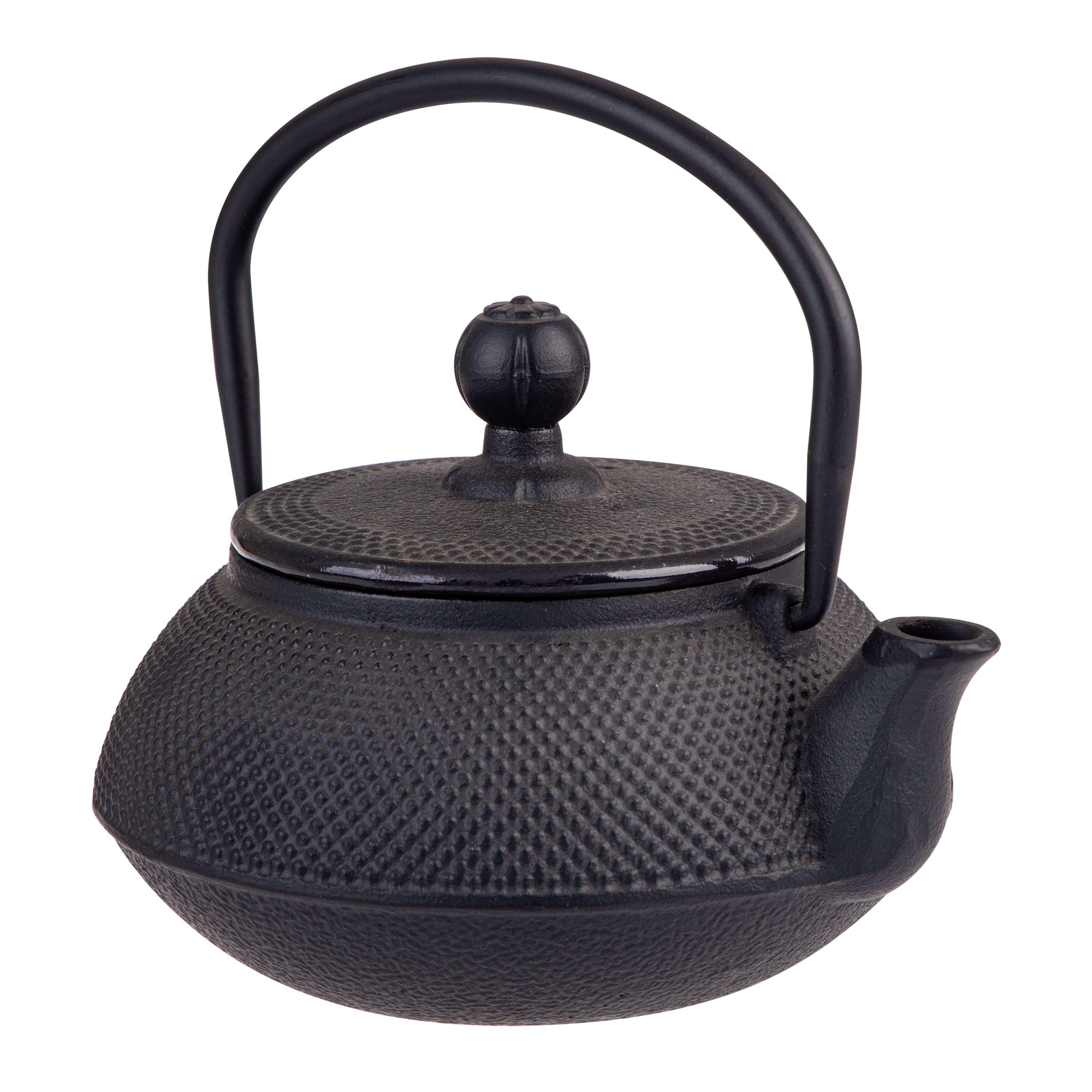Teaology Cast Iron Teapot 500ml - Fine Hobnail - Black