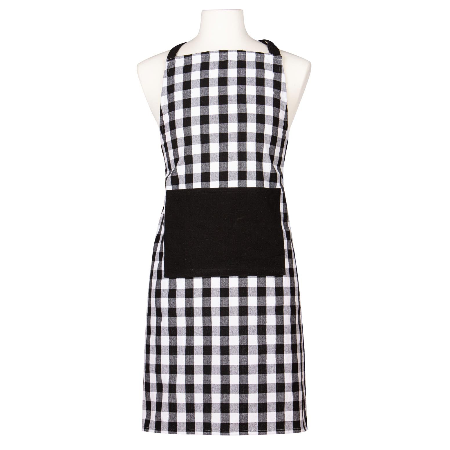 Eco Ladelle Eco Gingham Black Apron