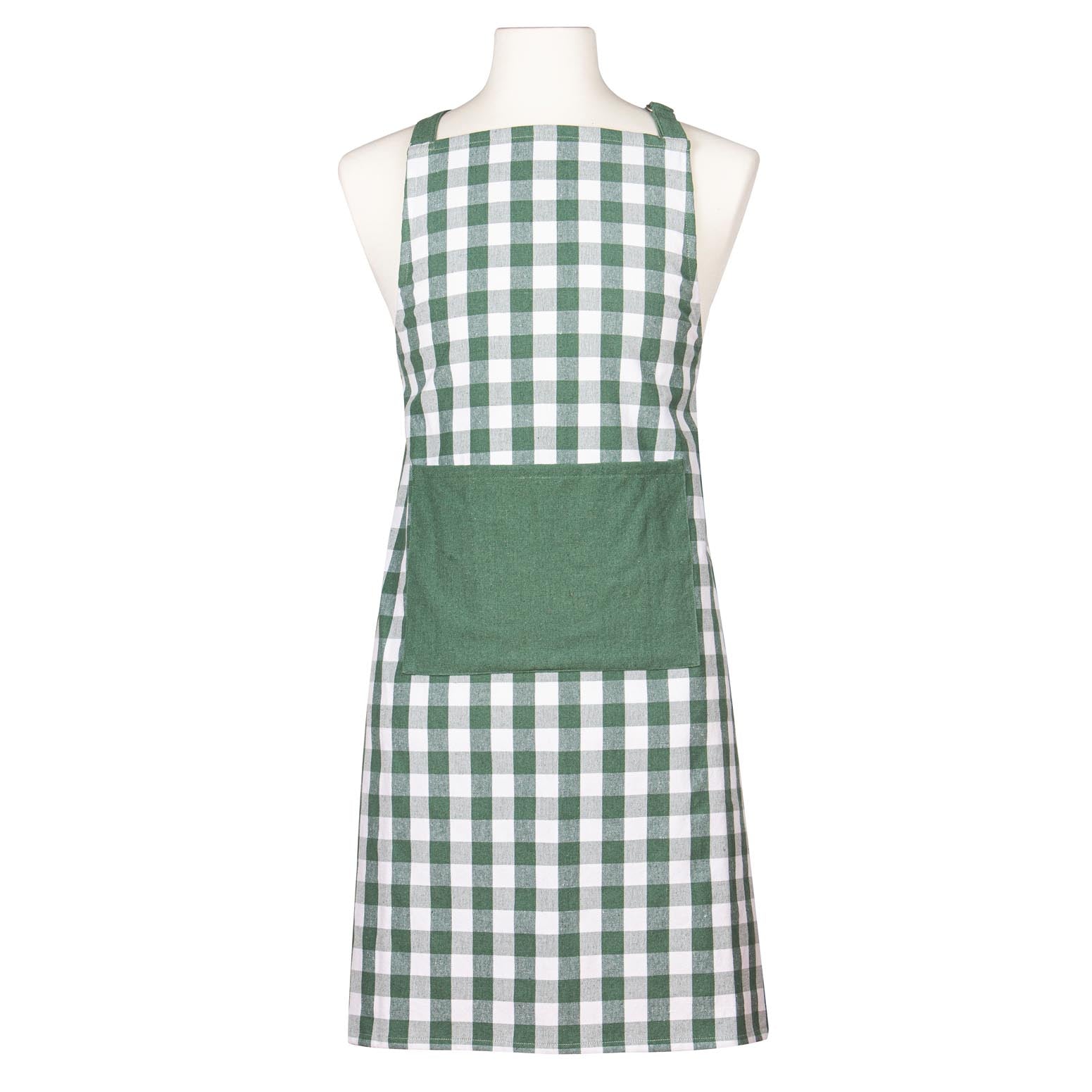 Eco Ladelle Eco Gingham Green Apron