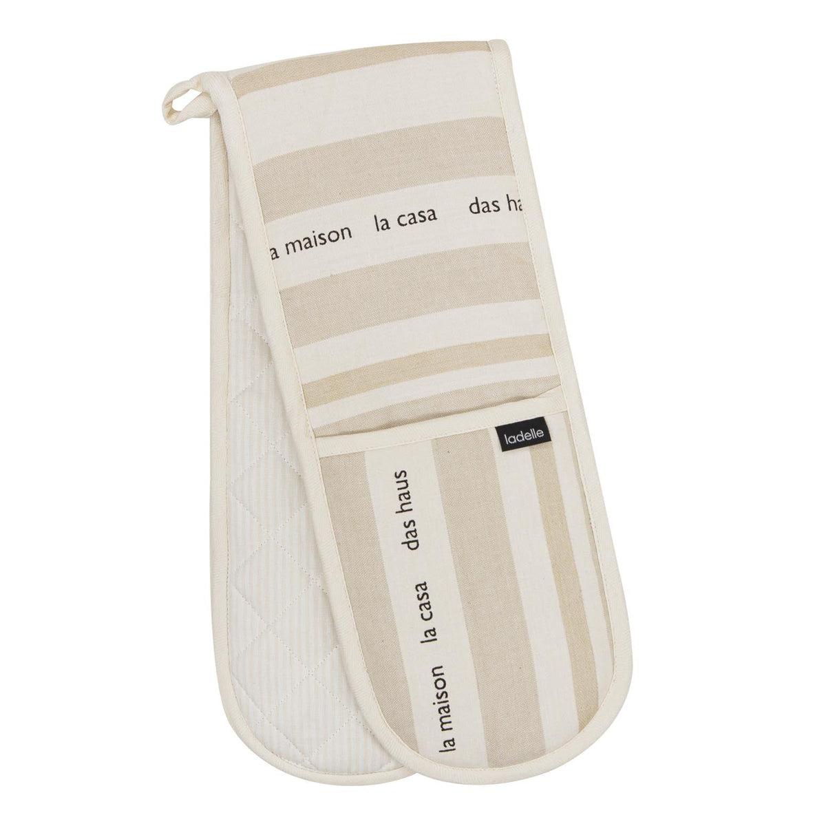 Ladelle La Casa Taupe Double Oven Mitt
