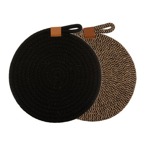 Ladelle Nash Black Set of 2 Trivet
