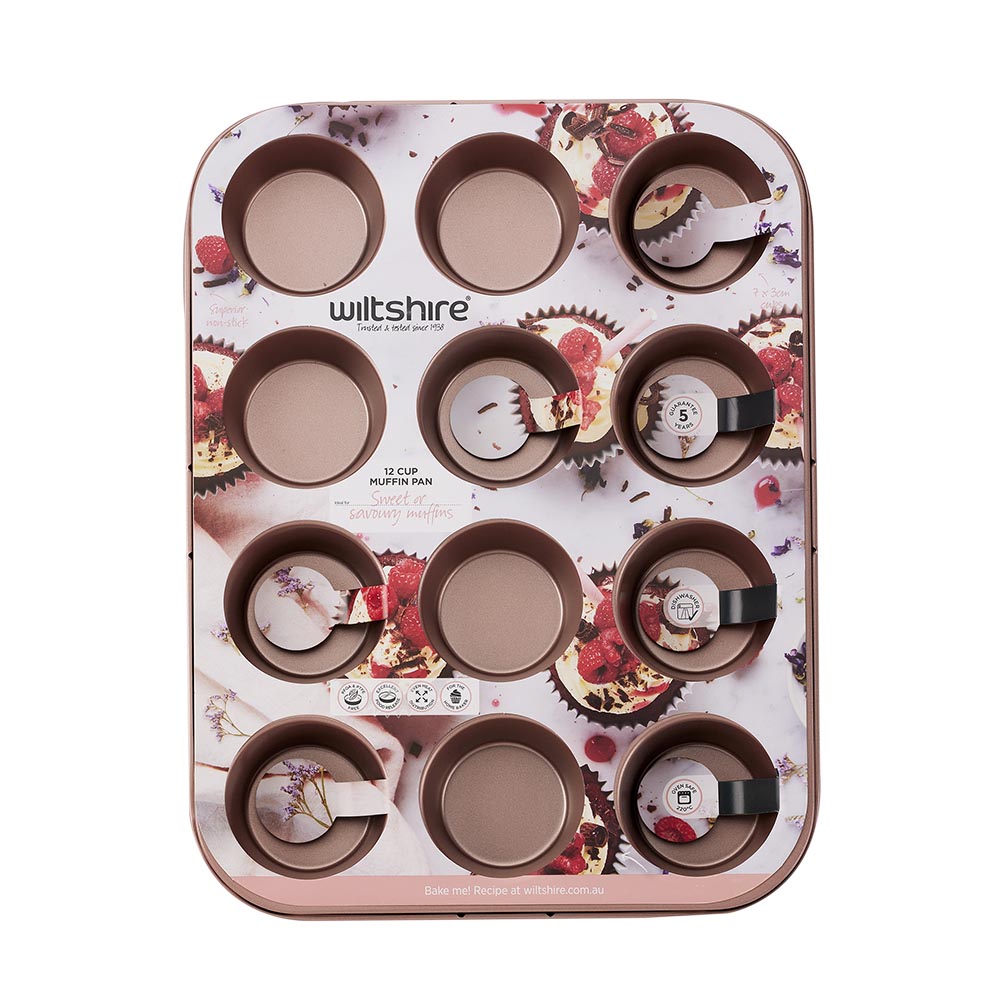 Wiltshire Rose Gold 12 Cup Muffin Pan