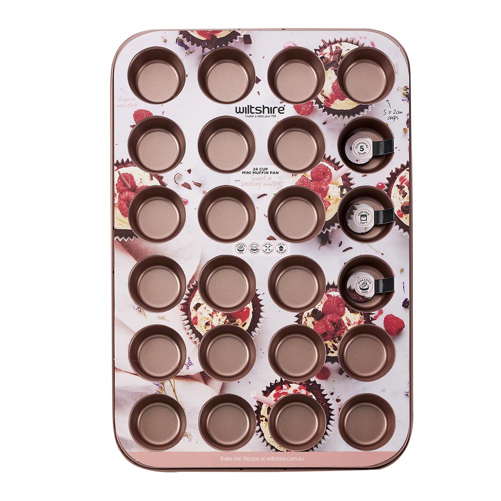 Wiltshire Rose Gold 24 Cup Mini Muffin Pan