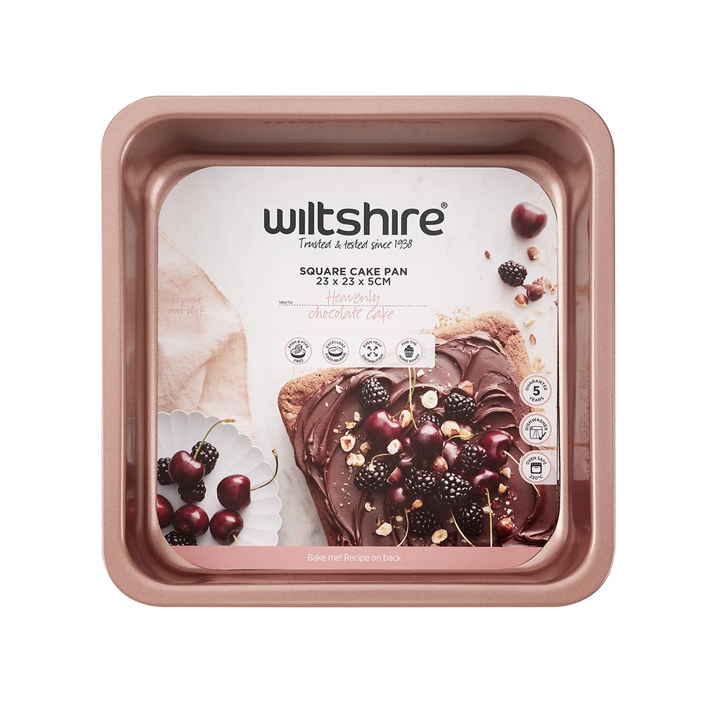 Wiltshire Rose Gold 23cm Square Cake Pan